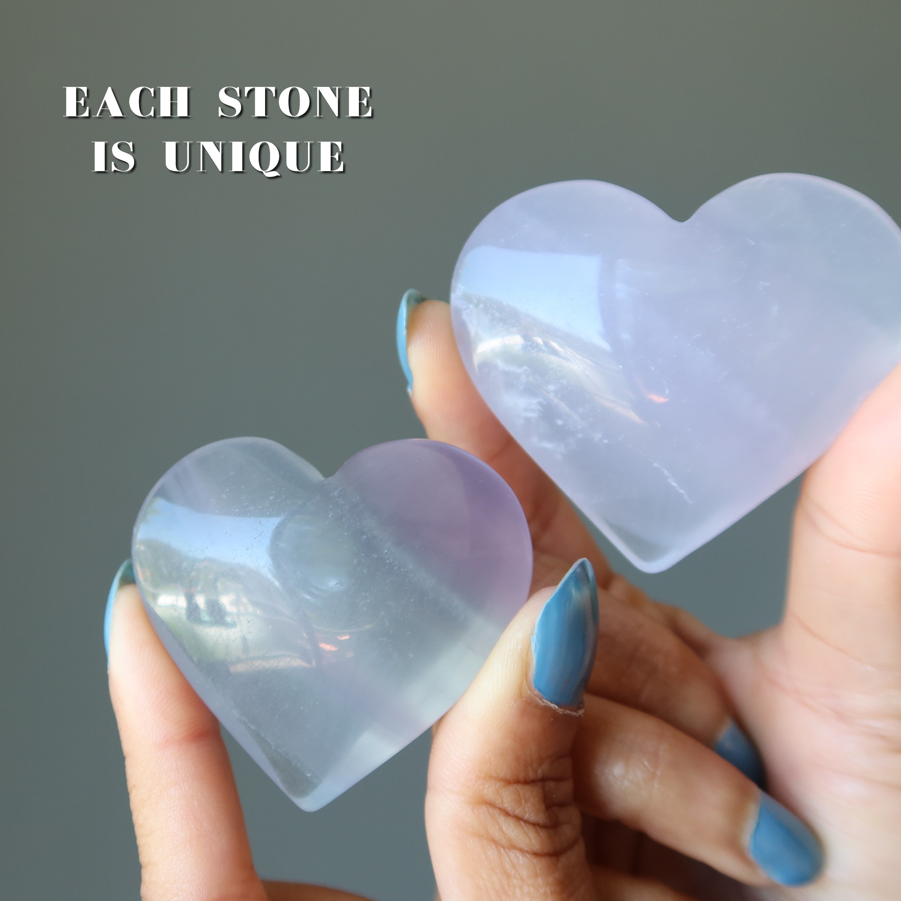 Fluorite Heart Lavender Yttrium Love Crystal