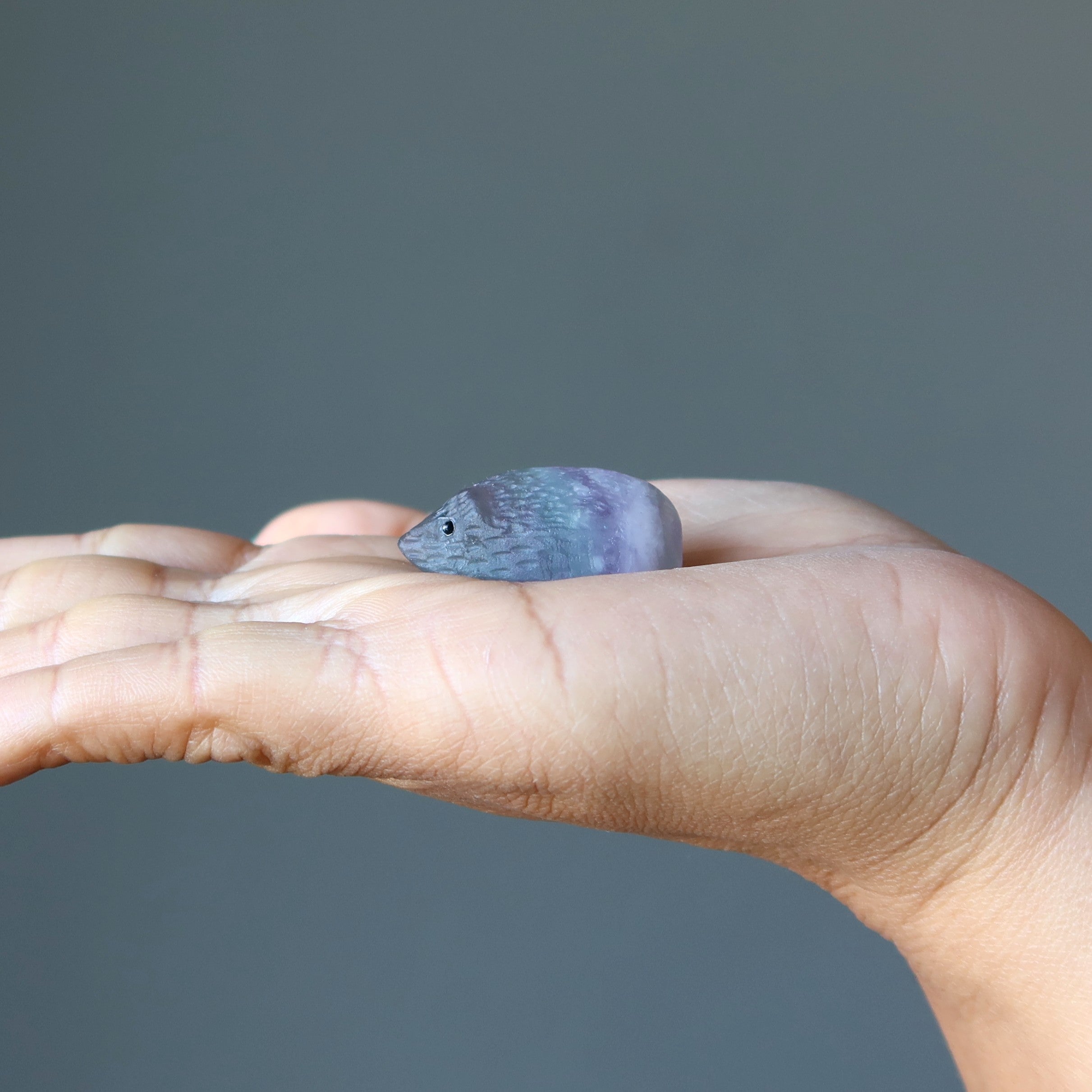 Fluorit Igel "Mein bester Freund" Regenbogen-Figur