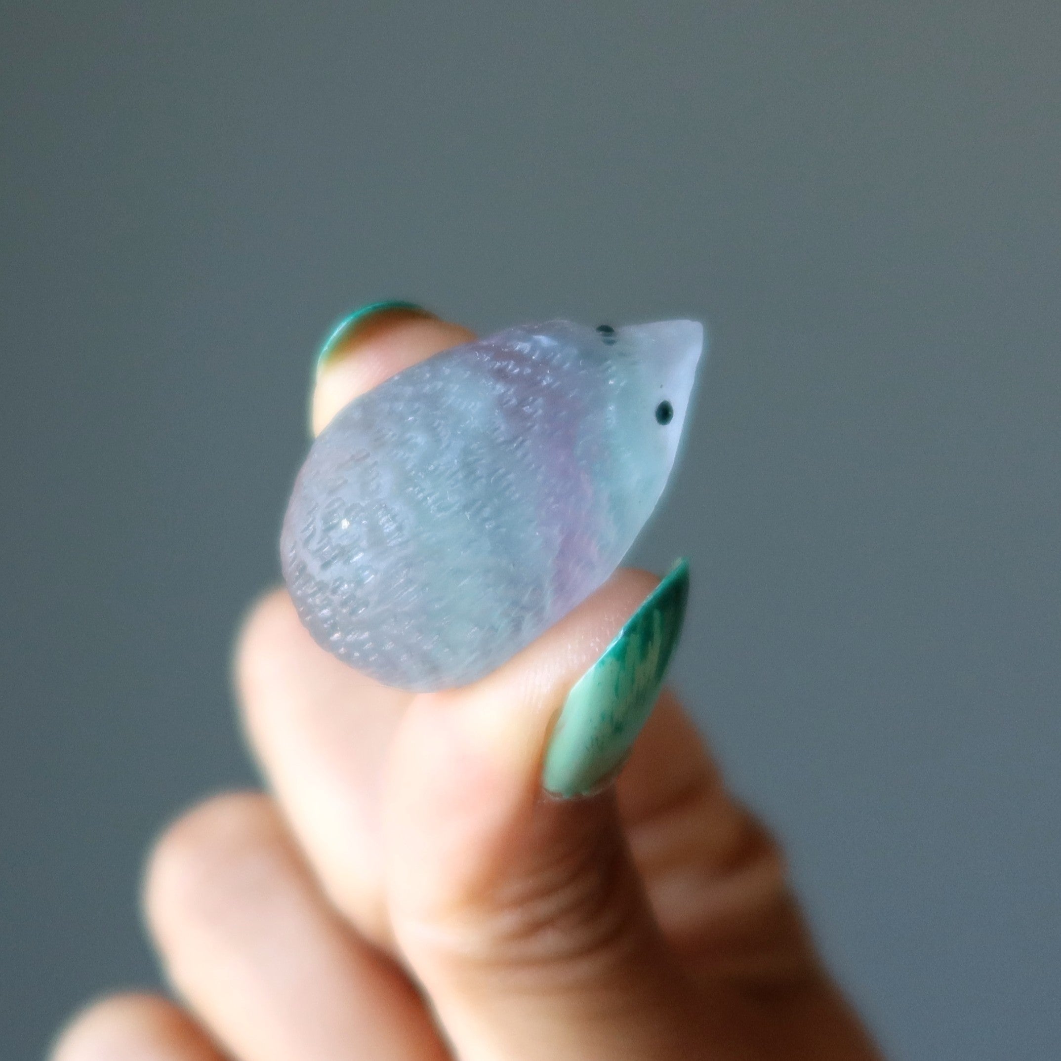 Fluorit Igel "Mein bester Freund" Regenbogen-Figur