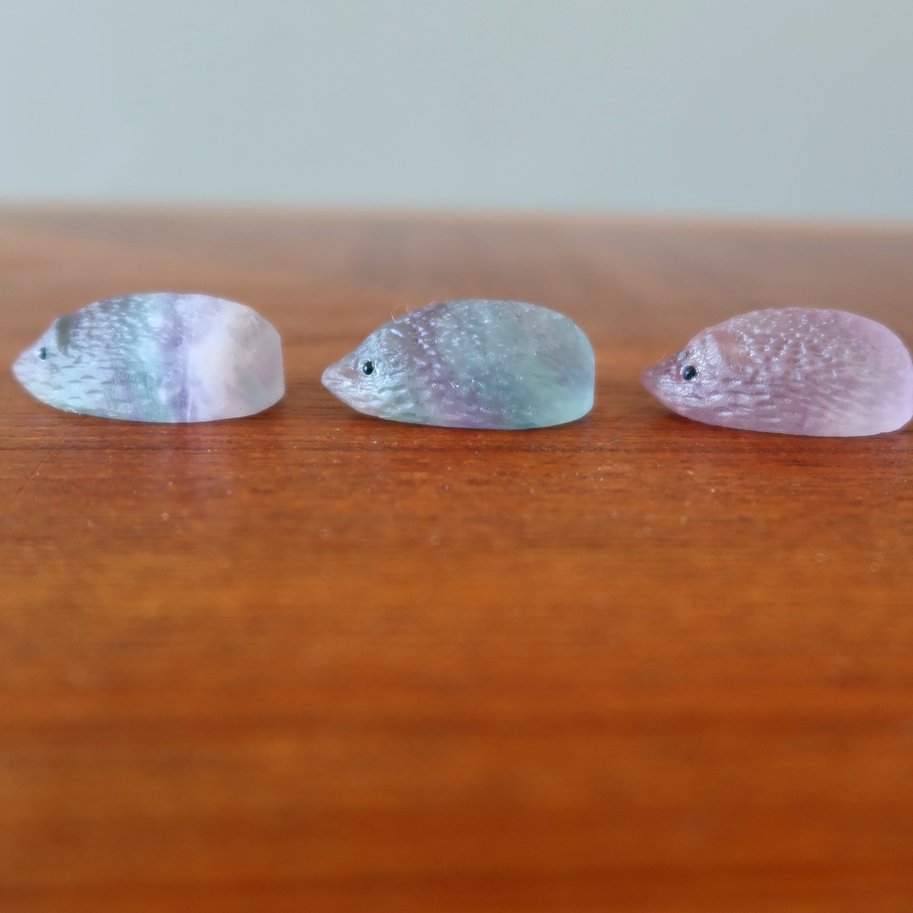Fluorit Igel "Mein bester Freund" Regenbogen-Figur