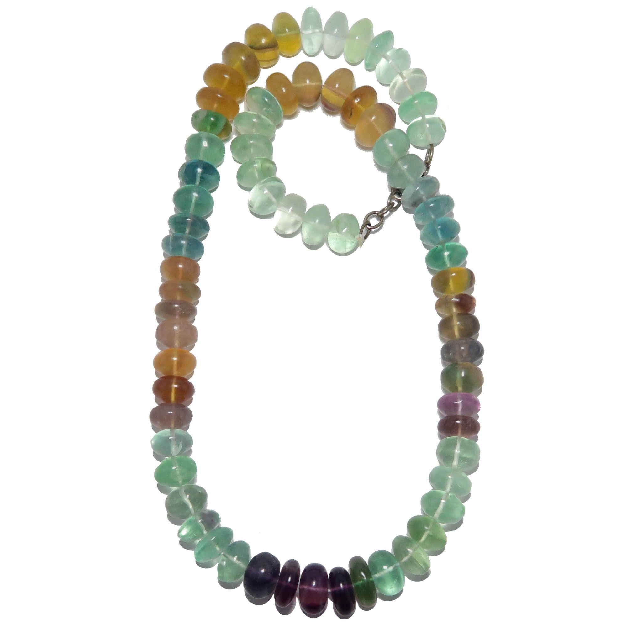 Fluorite Necklace Big Candy Aura Rainbow Crystal