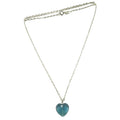 Fluorite Necklace Blue Heart Beauty Sterling Silver