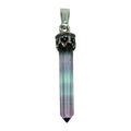 Fluorite Pendant Rainbow Sword Sterling Silver