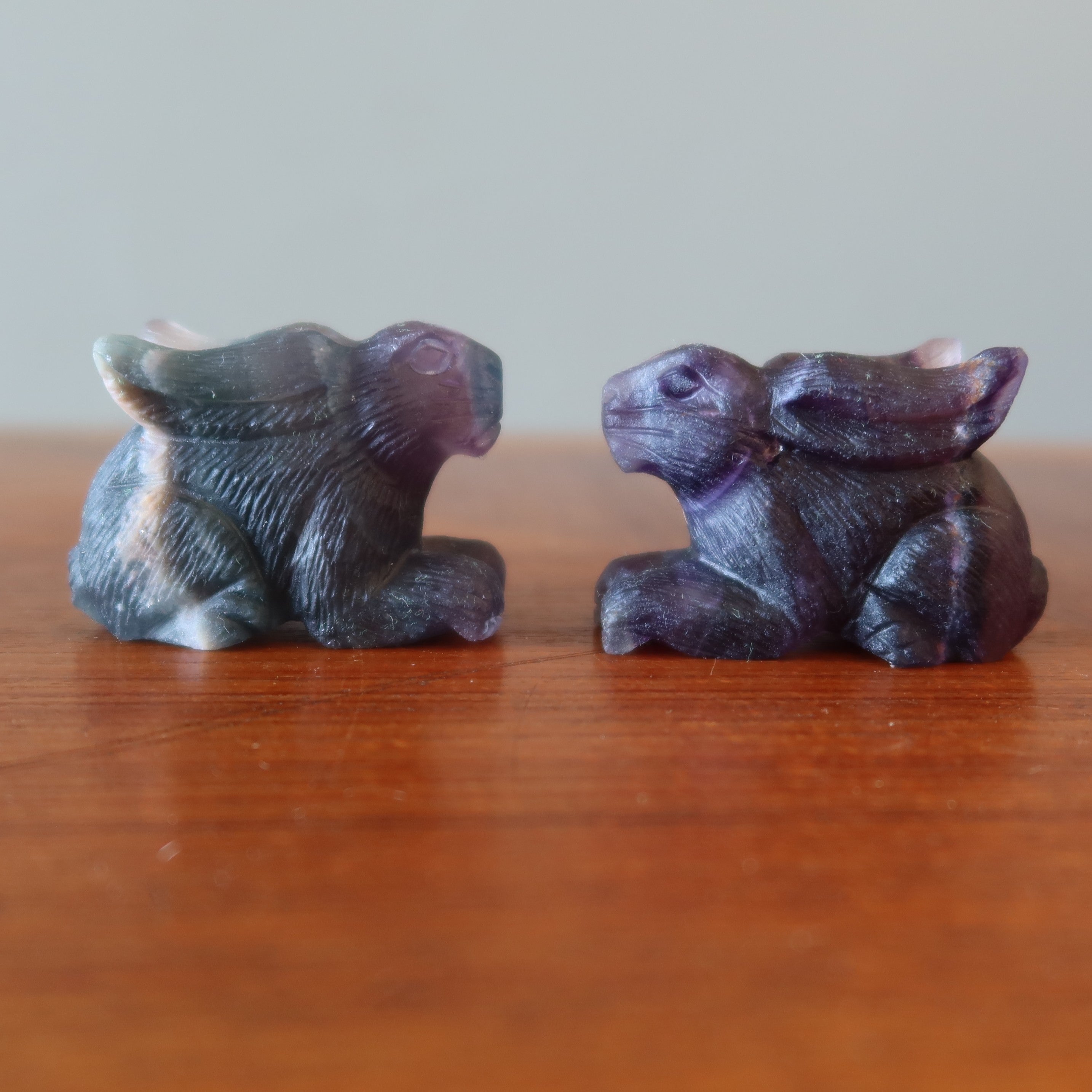 Fluorite Rabbit Hop to Health Fancy Figurine Crystal Carving