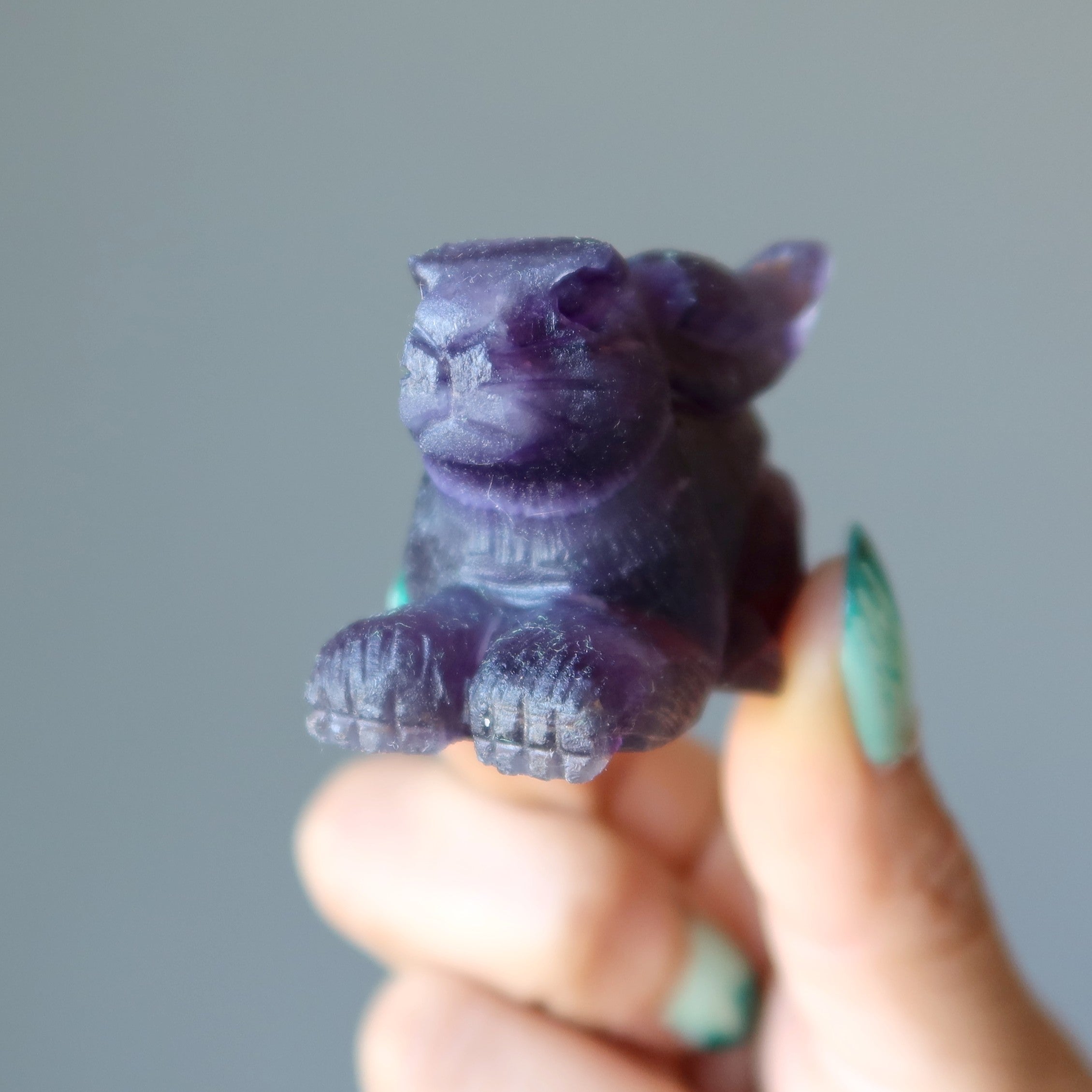Fluorite Rabbit Hop to Health Fancy Figurine Crystal Carving