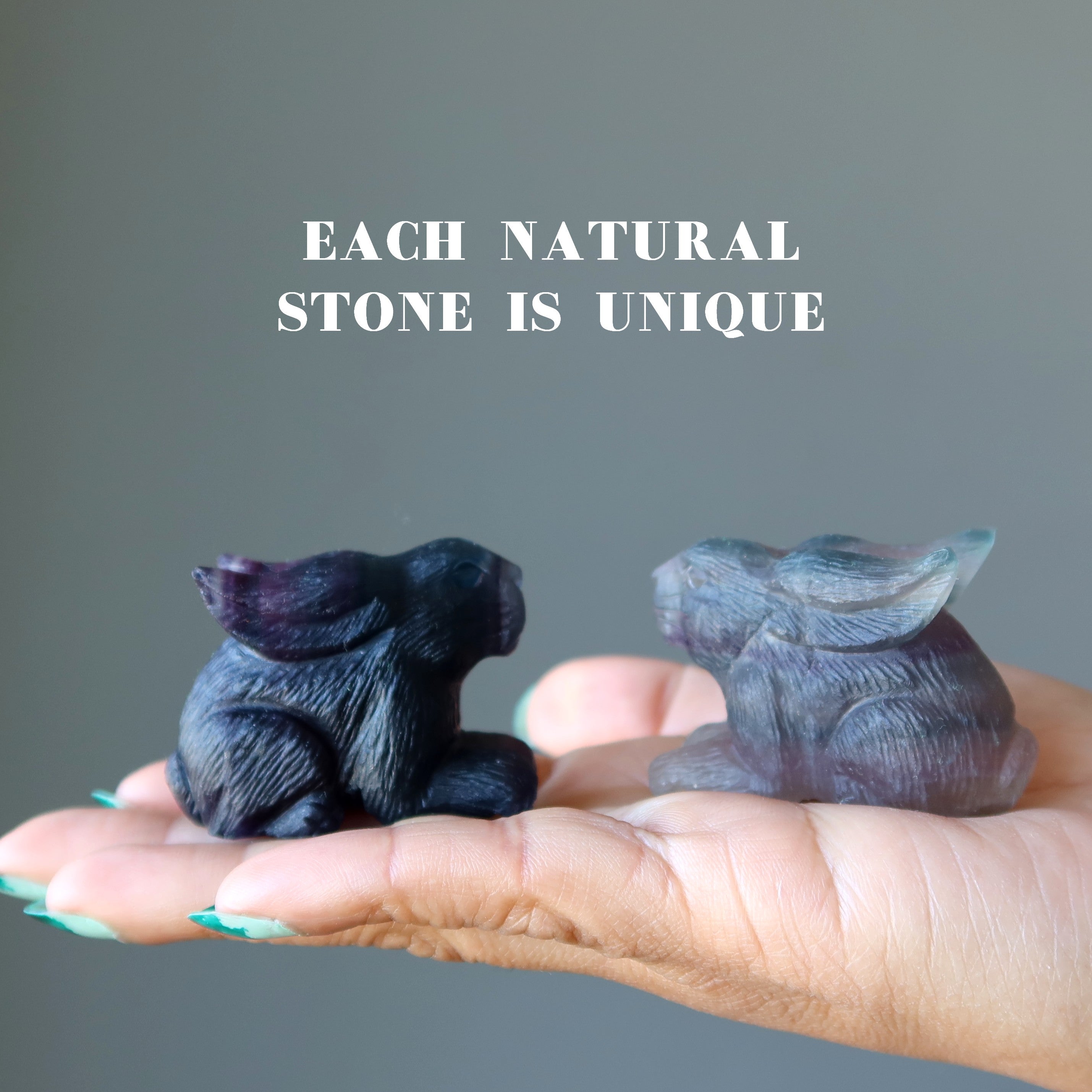 Fluorite Rabbit Hop to Health Fancy Figurine Crystal Carving