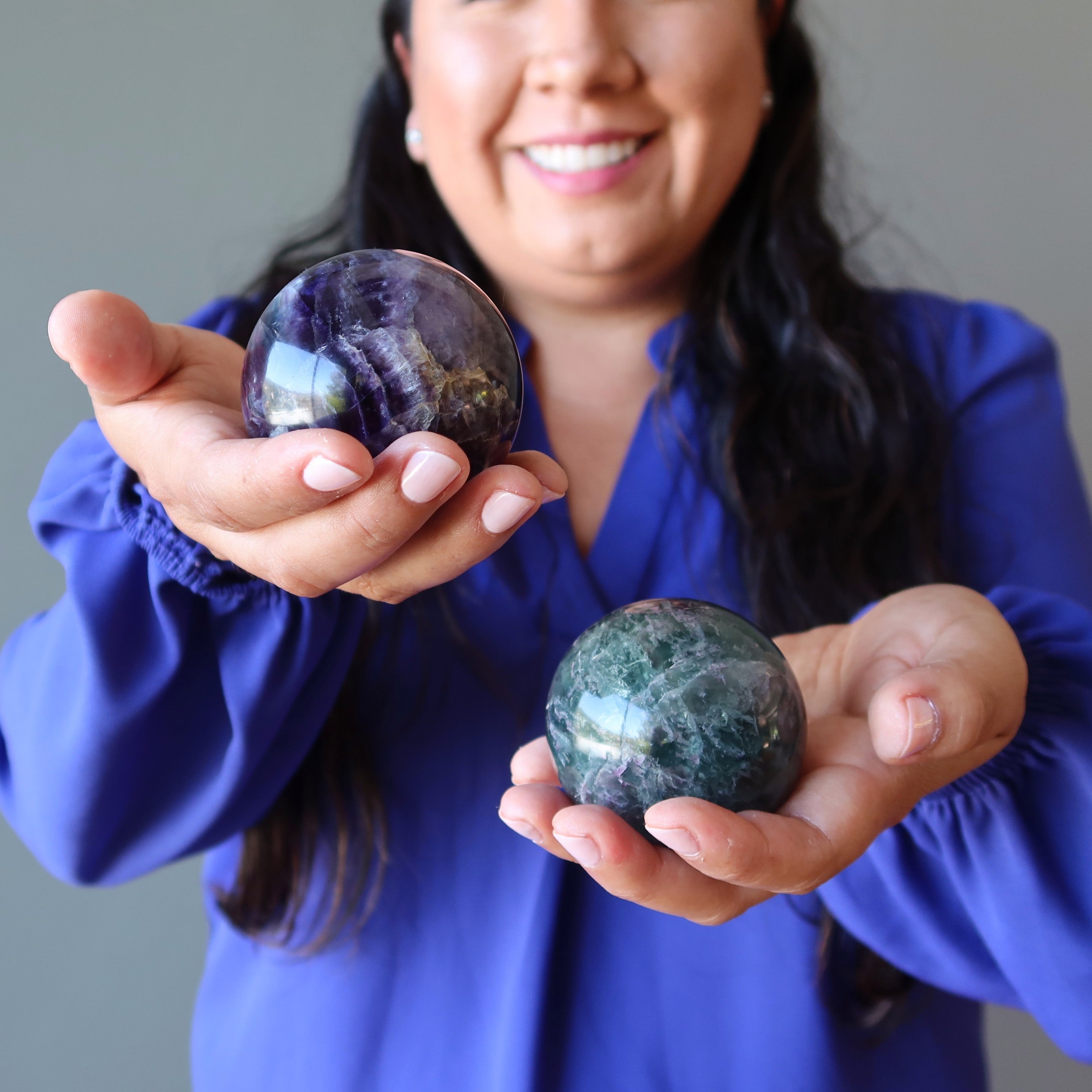 Fluorite Sphere Rainbow Focus Crystal Ball