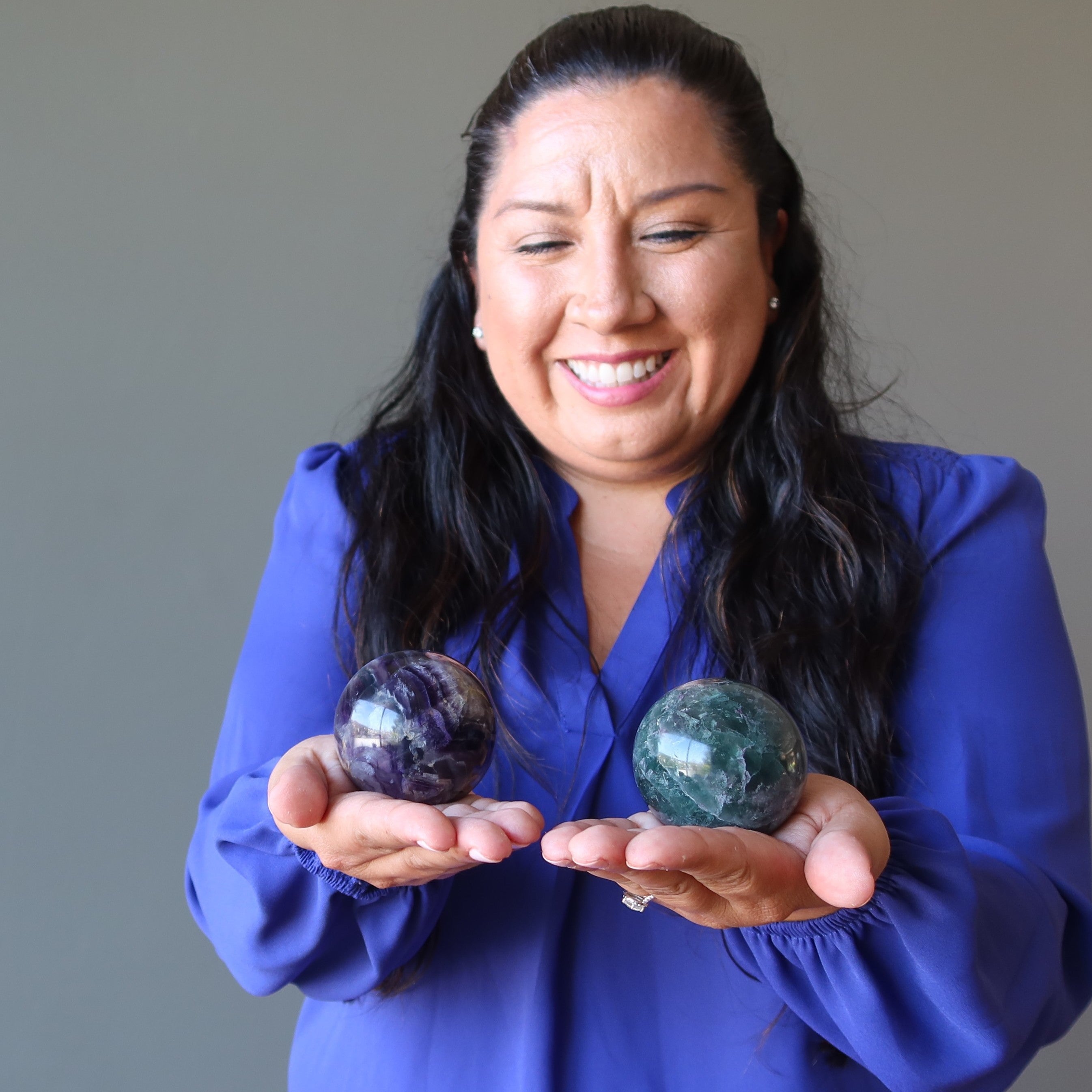 Fluorite Sphere Rainbow Focus Crystal Ball