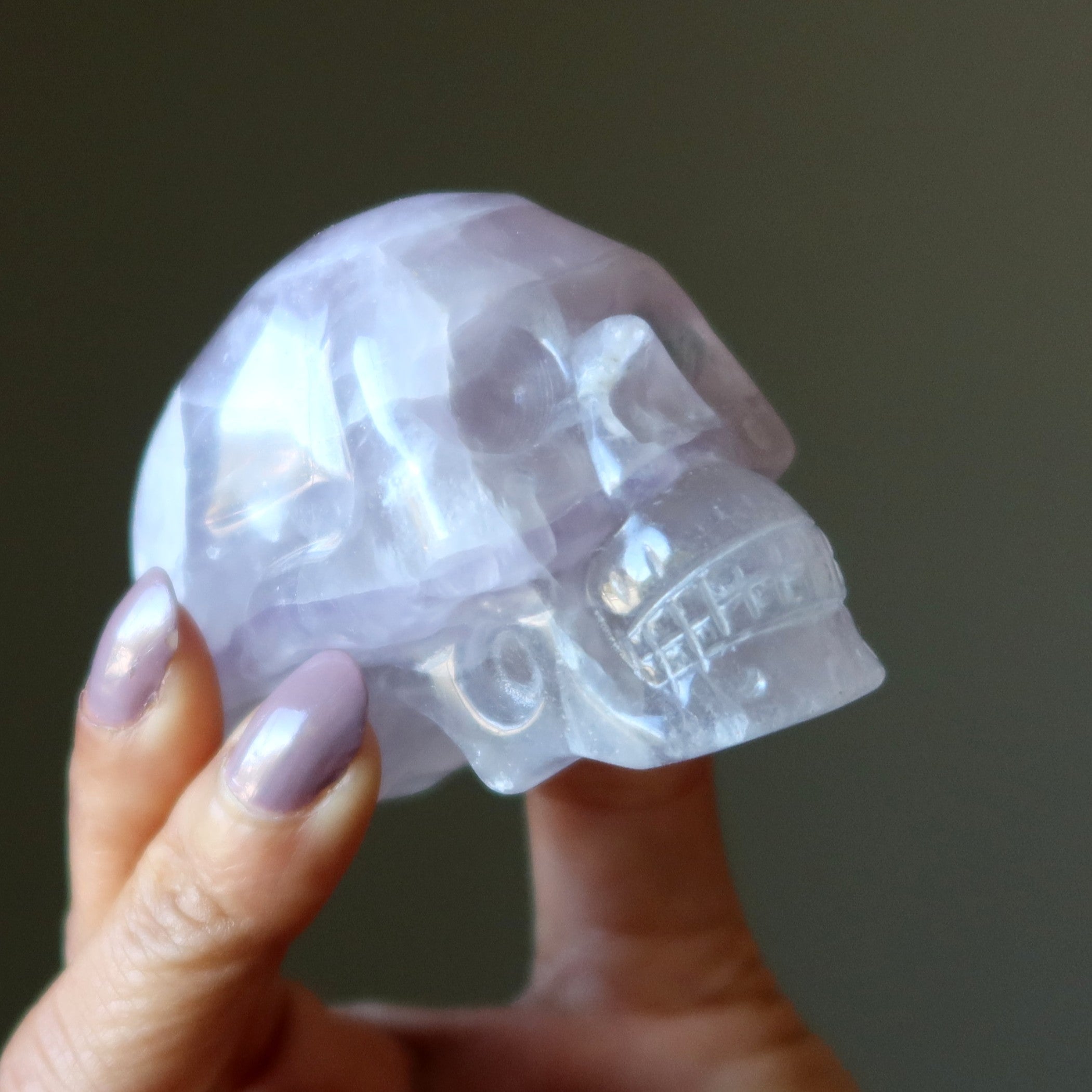 Fluorite Skull Lavender Spirit Catcher
