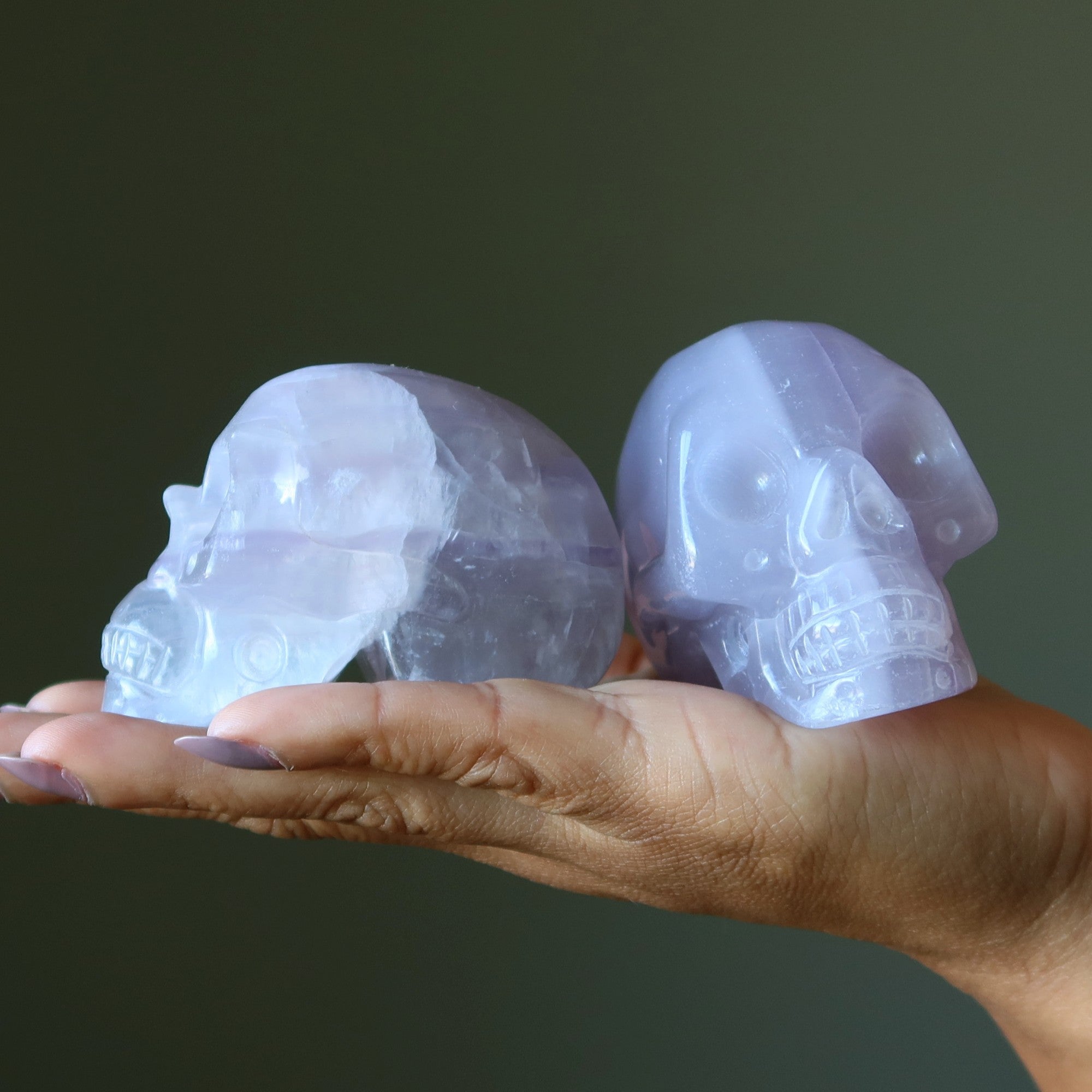 Fluorite Skull Lavender Spirit Catcher