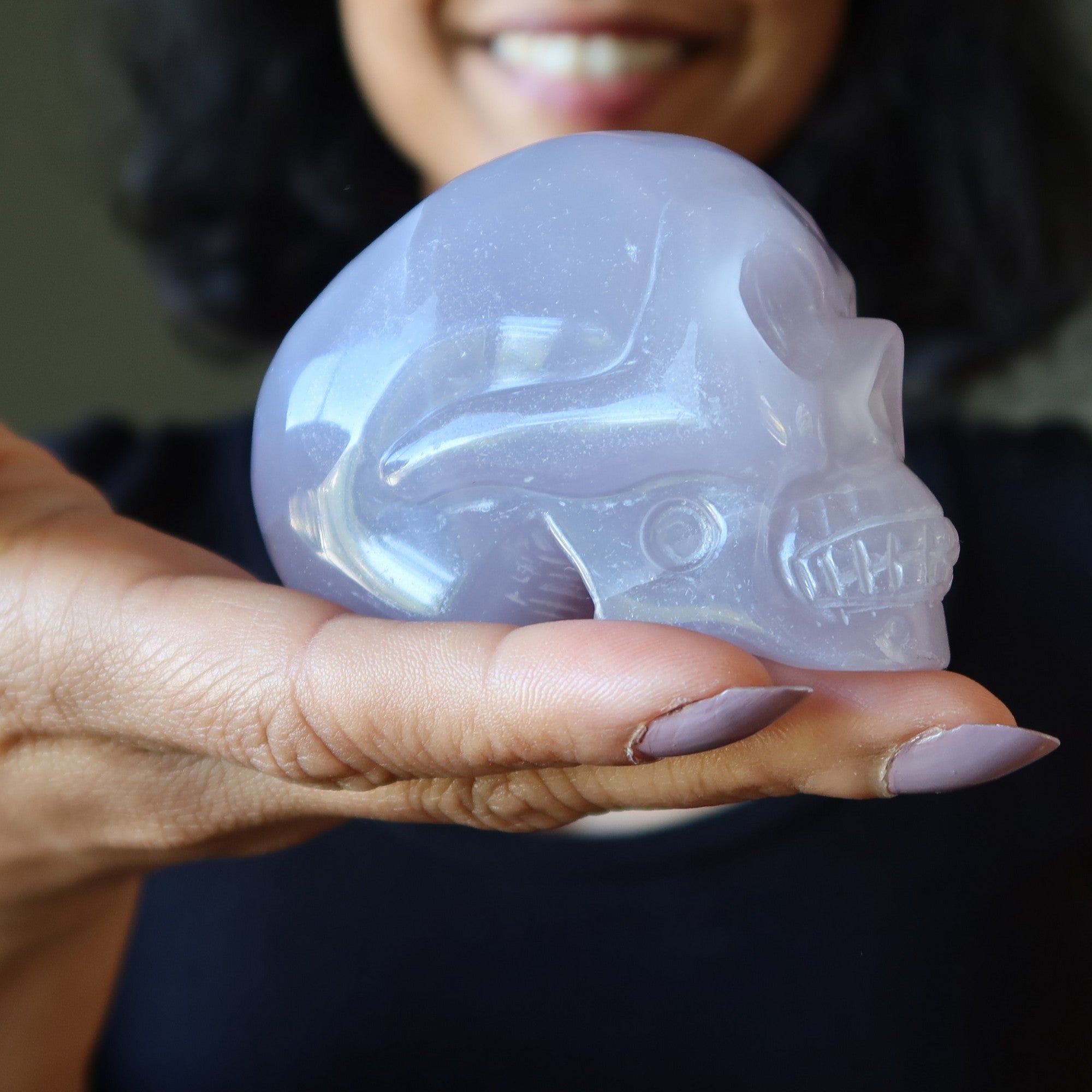 Fluorite Skull Lavender Spirit Catcher