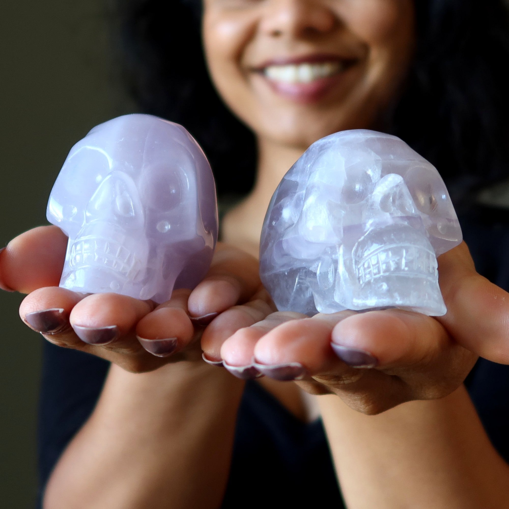 Fluorite Skull Lavender Spirit Catcher