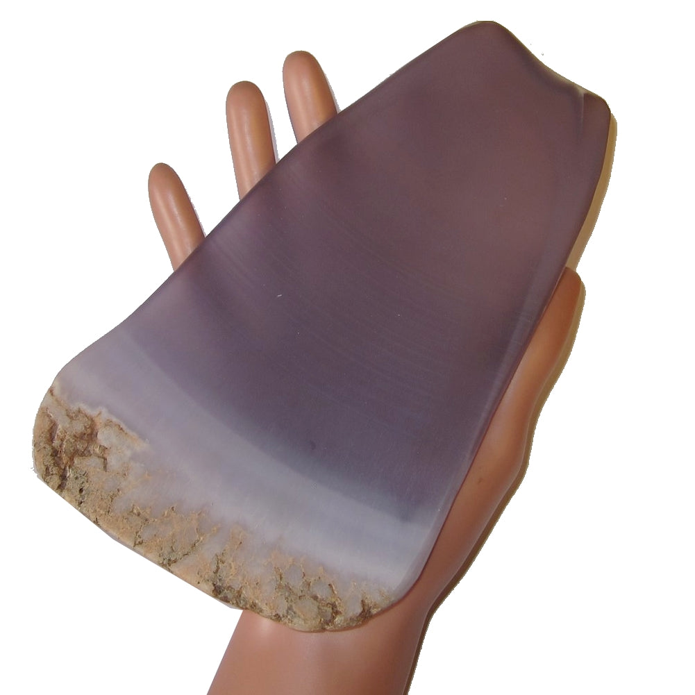Plaque de rechargement en fluorite polie violette – Pierre de cristal magnifique