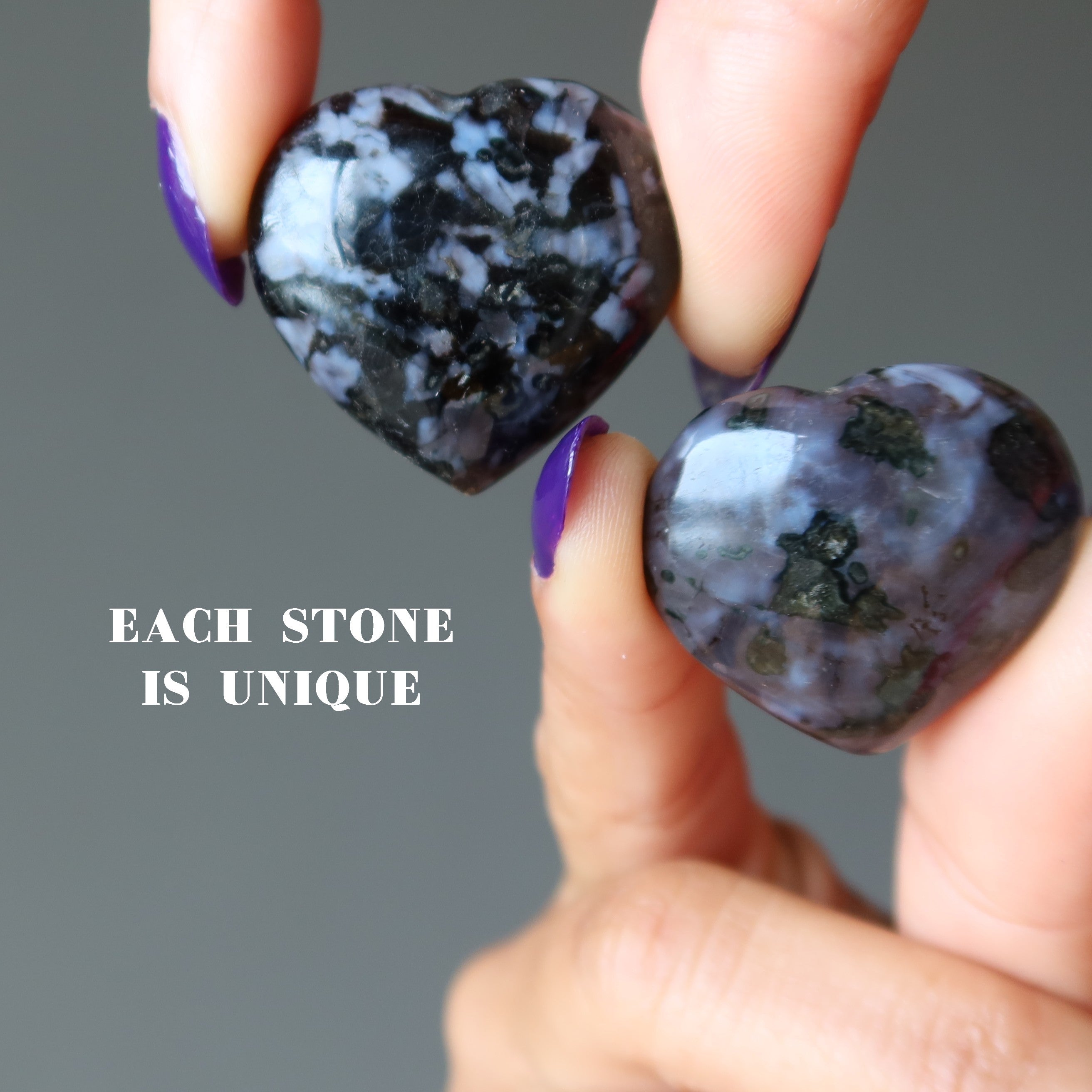 Gabbro Heart Pagan Spirit Indigo Black Stone