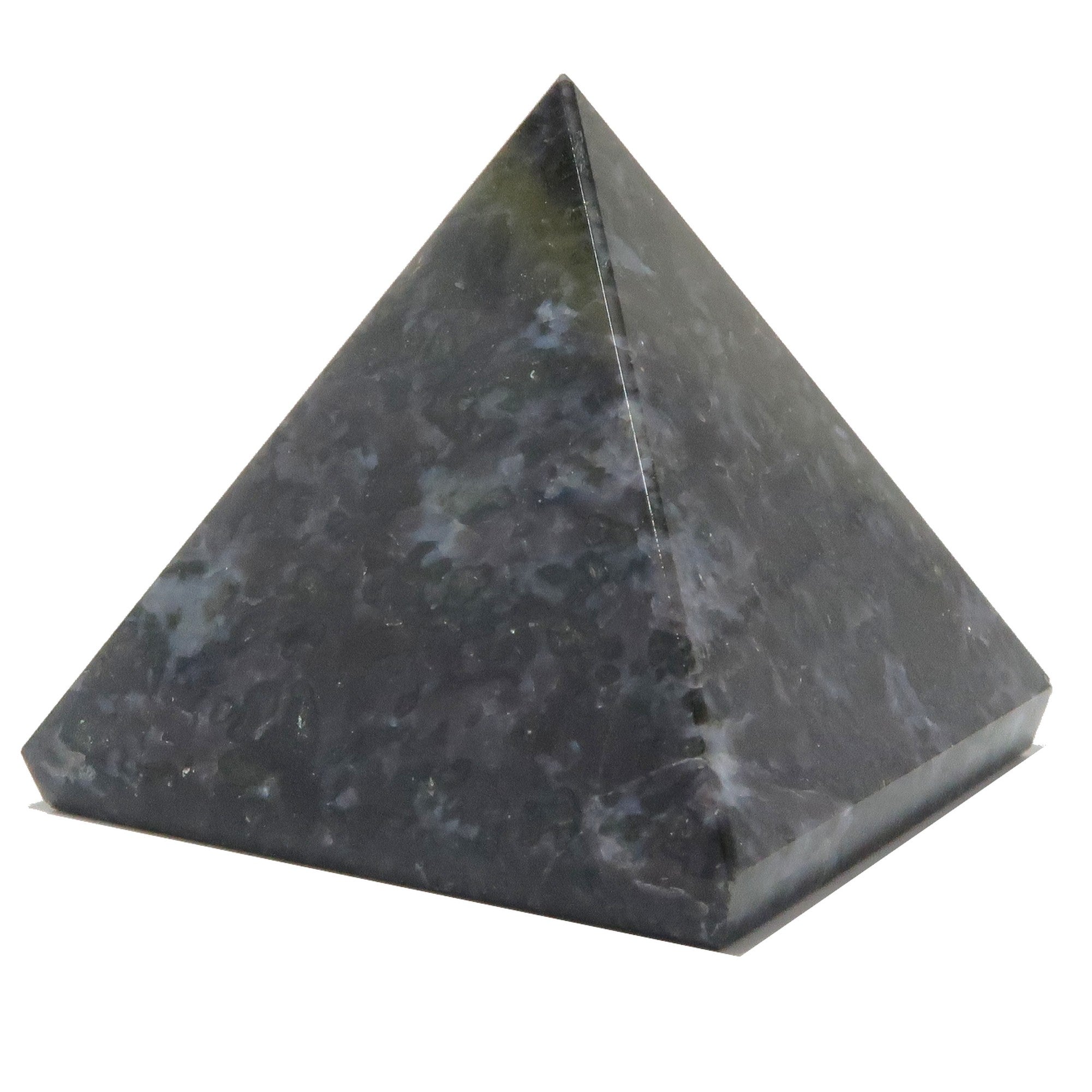 Gabbro Pyramide Mitternachts-Kunst Indigo Mystischer Merlinit