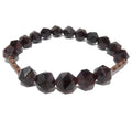 Bracelet Grenat Pierres Rouges Facettées Laiton Vieilli Funky Dance