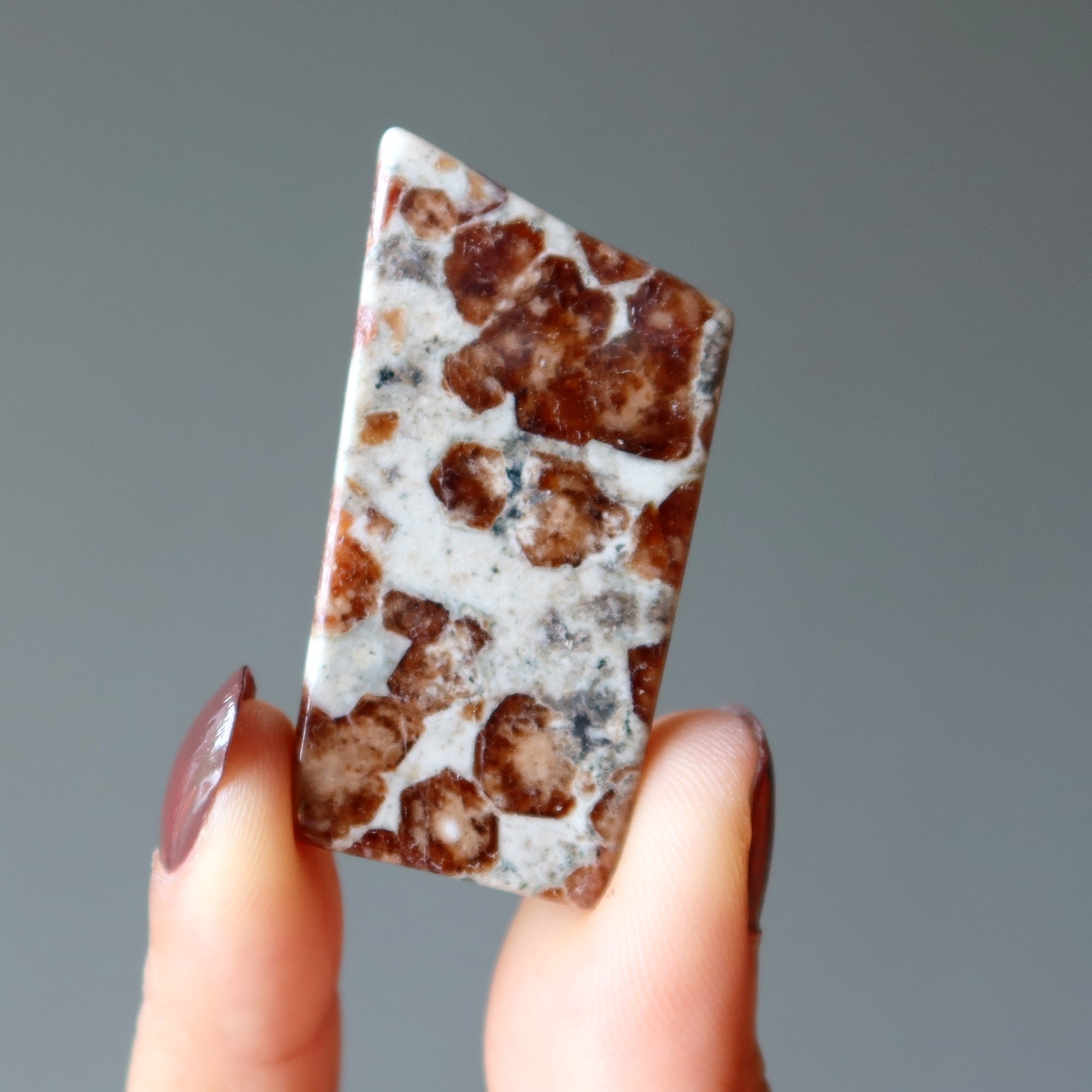 Garnet Grid Crystal Orange Gem Granite Stone