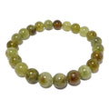 Bracelet en grenat rare, gemme grossulaire verte, jeunesse éternelle