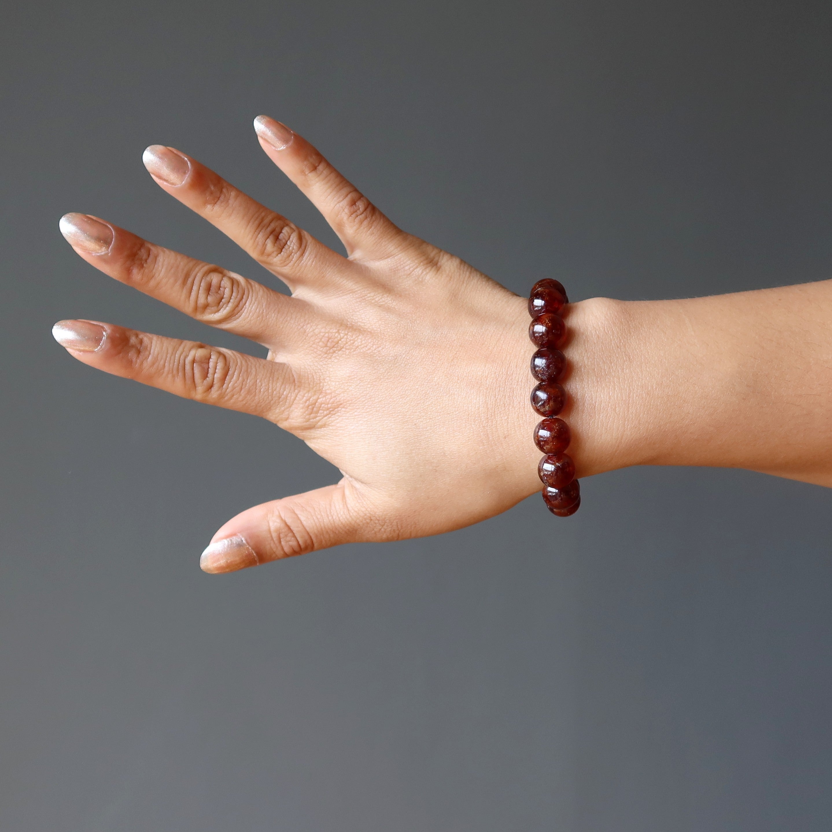 Bracelet Grenat Beaux Souvenirs Rare Intemporel Hessoite Orange Gemme