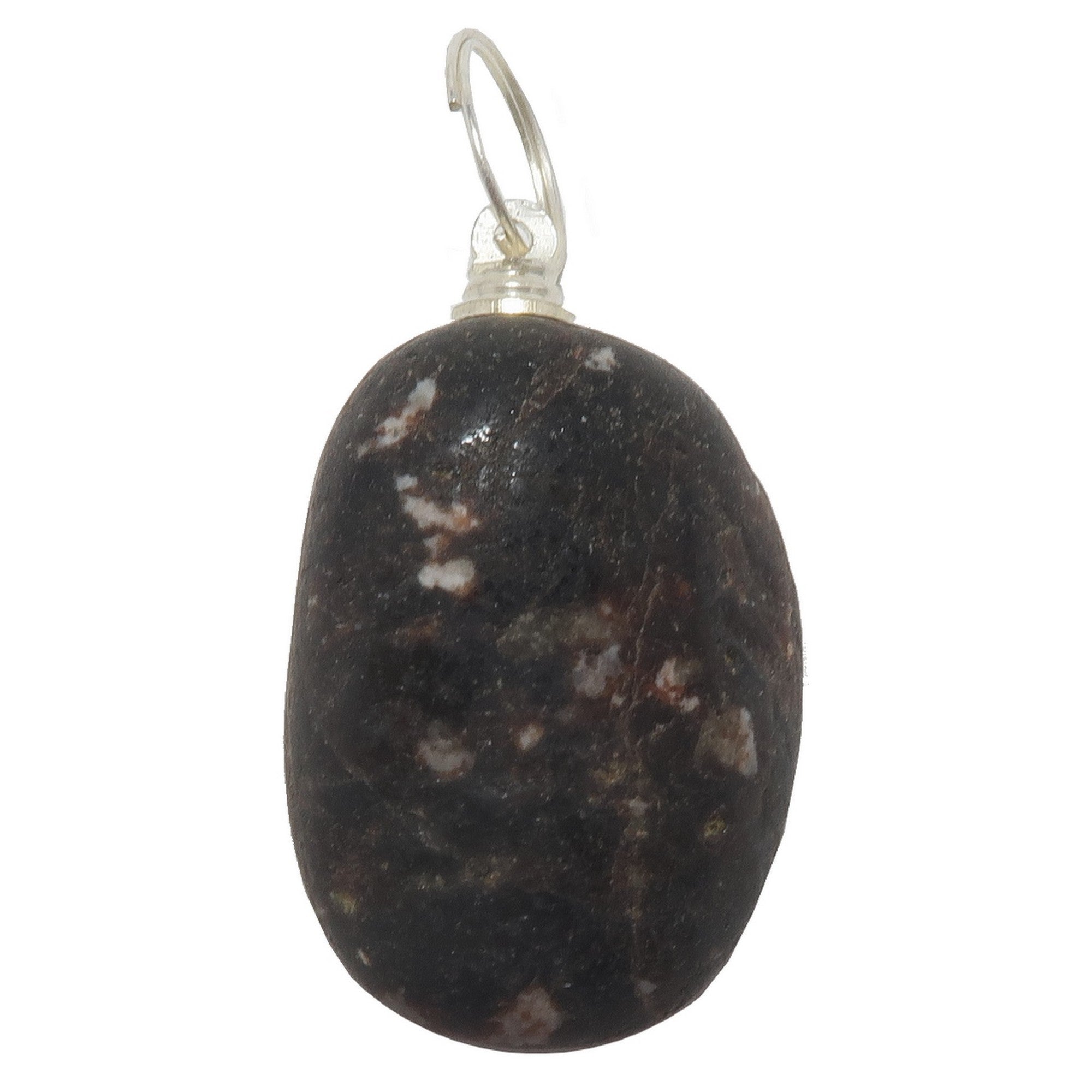 Garnet Pendant Chunky Abundance Red Stone Silver