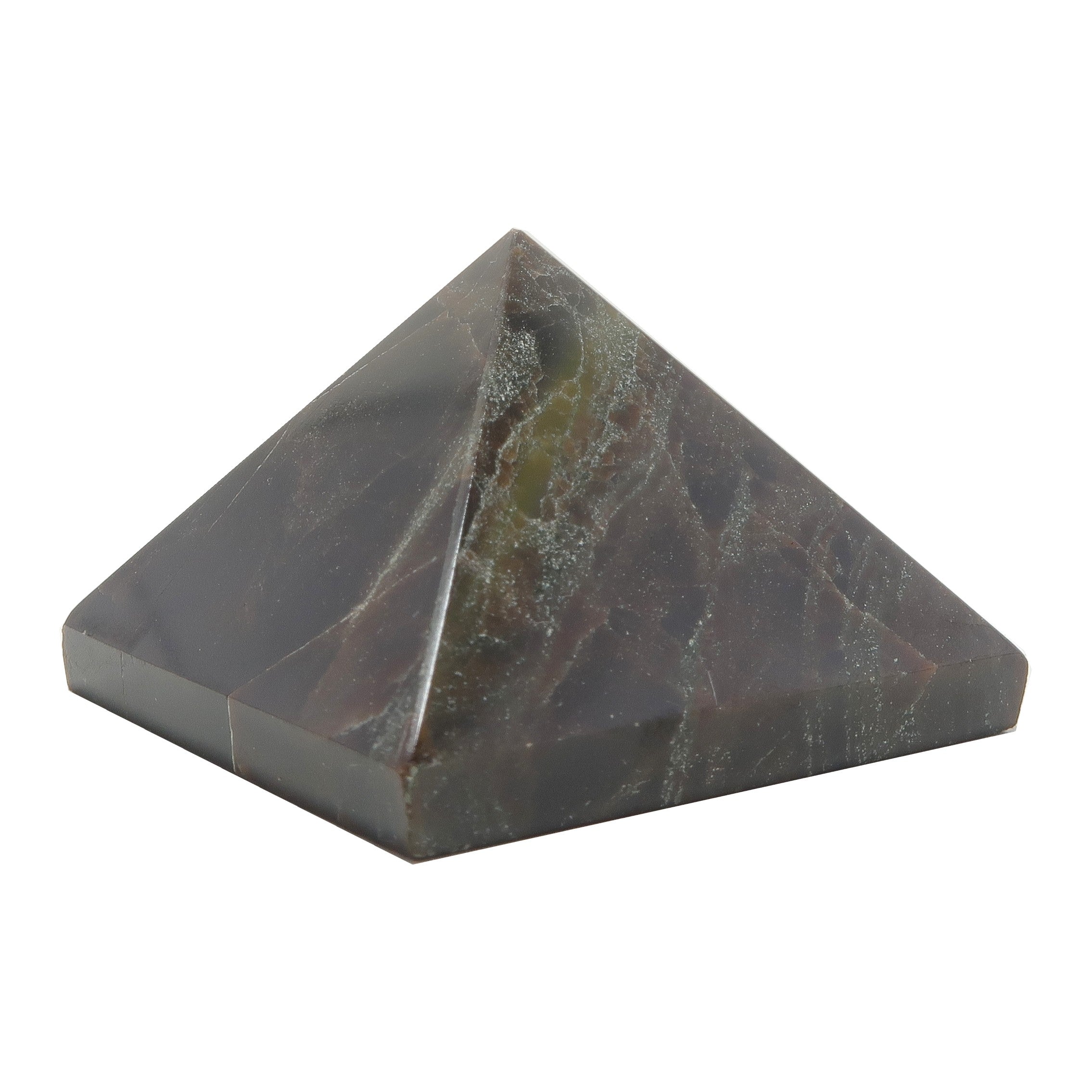 Granat-Pyramide, die Energie ausstößt, dunkelroter Stein