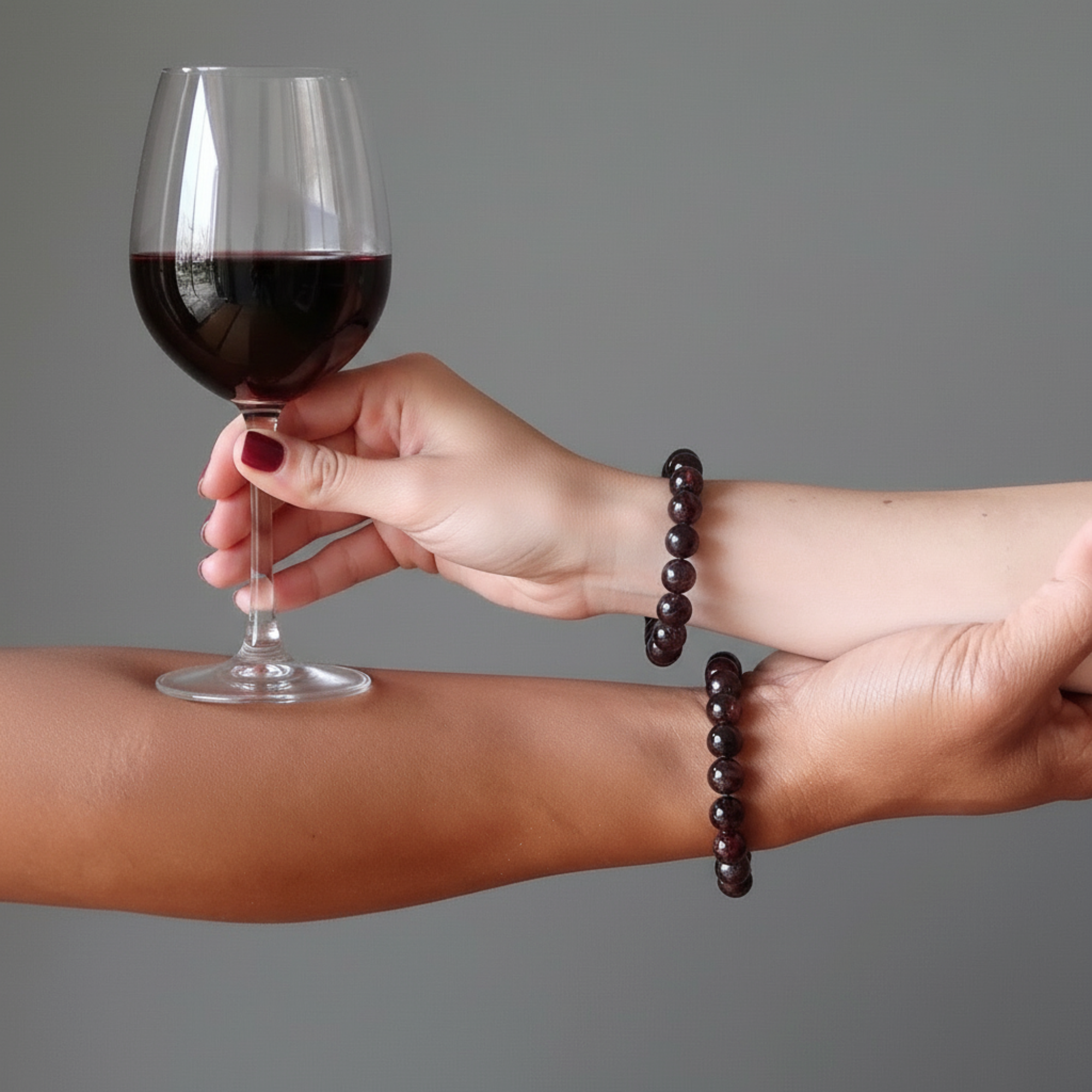 Garnet Bracelet Deep Red Gemstone Fine Wine Luxury Beads