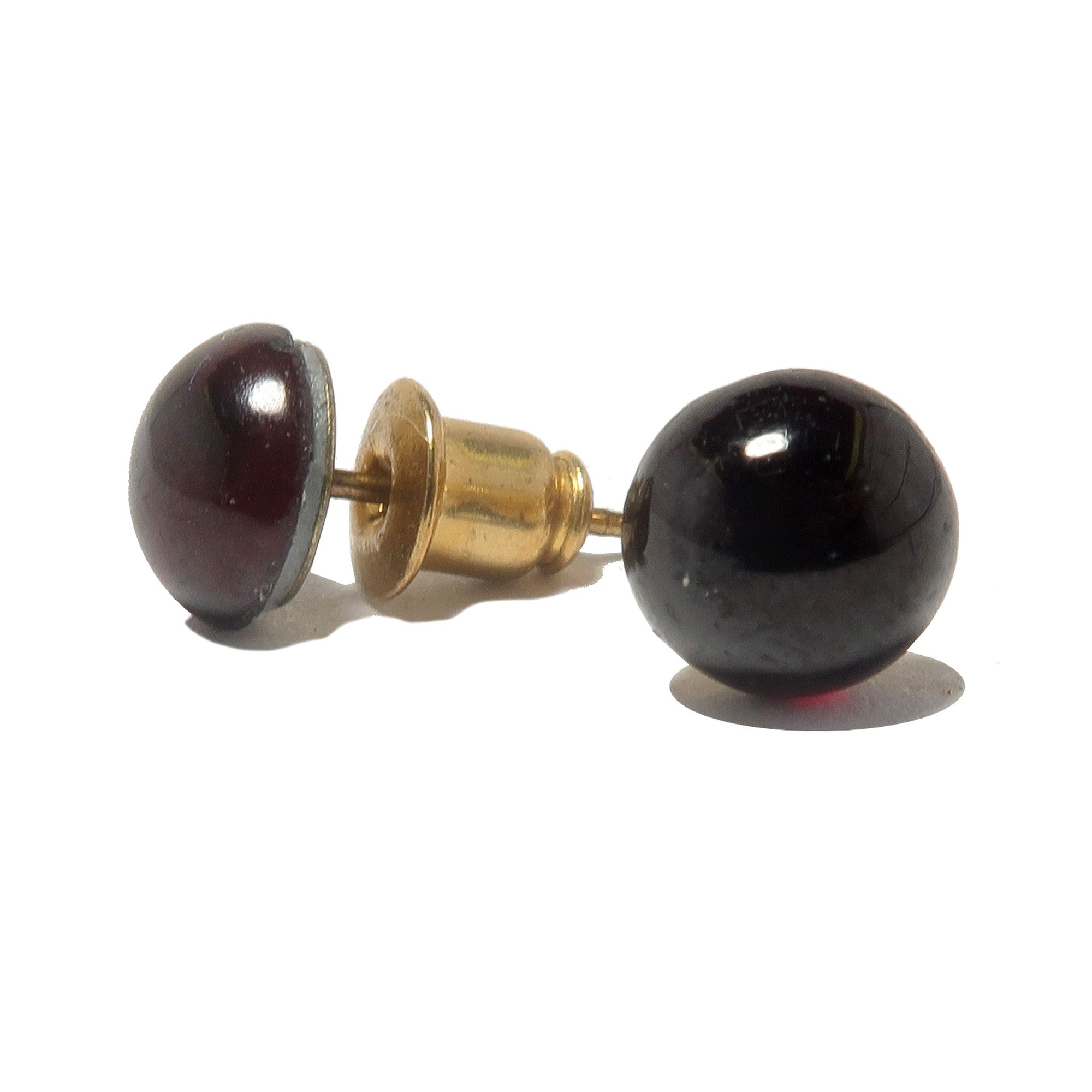 Garnet Earrings Radiant Soul Red Gemstone Studs