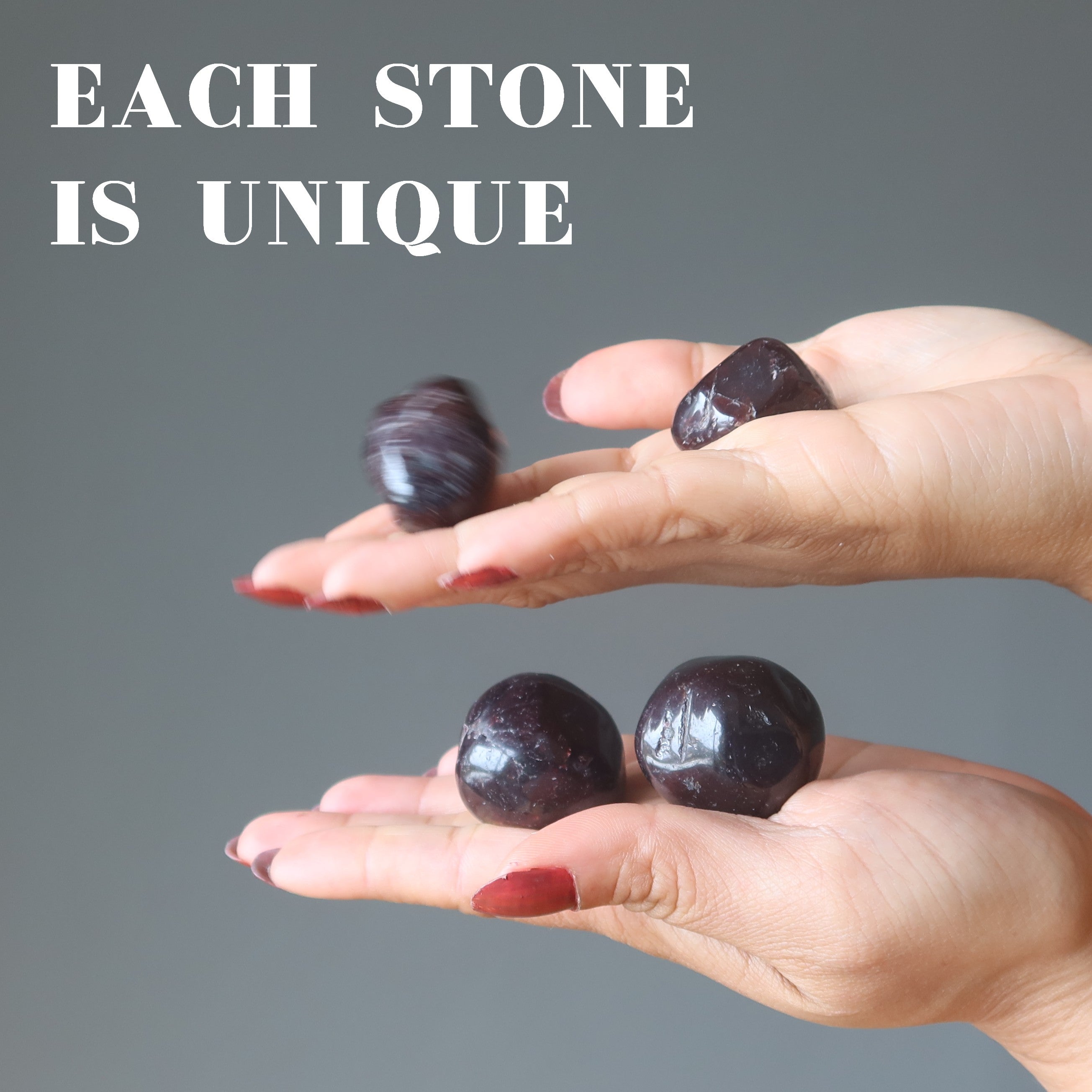 Garnet Tumbled Stone Deep Red Crystal