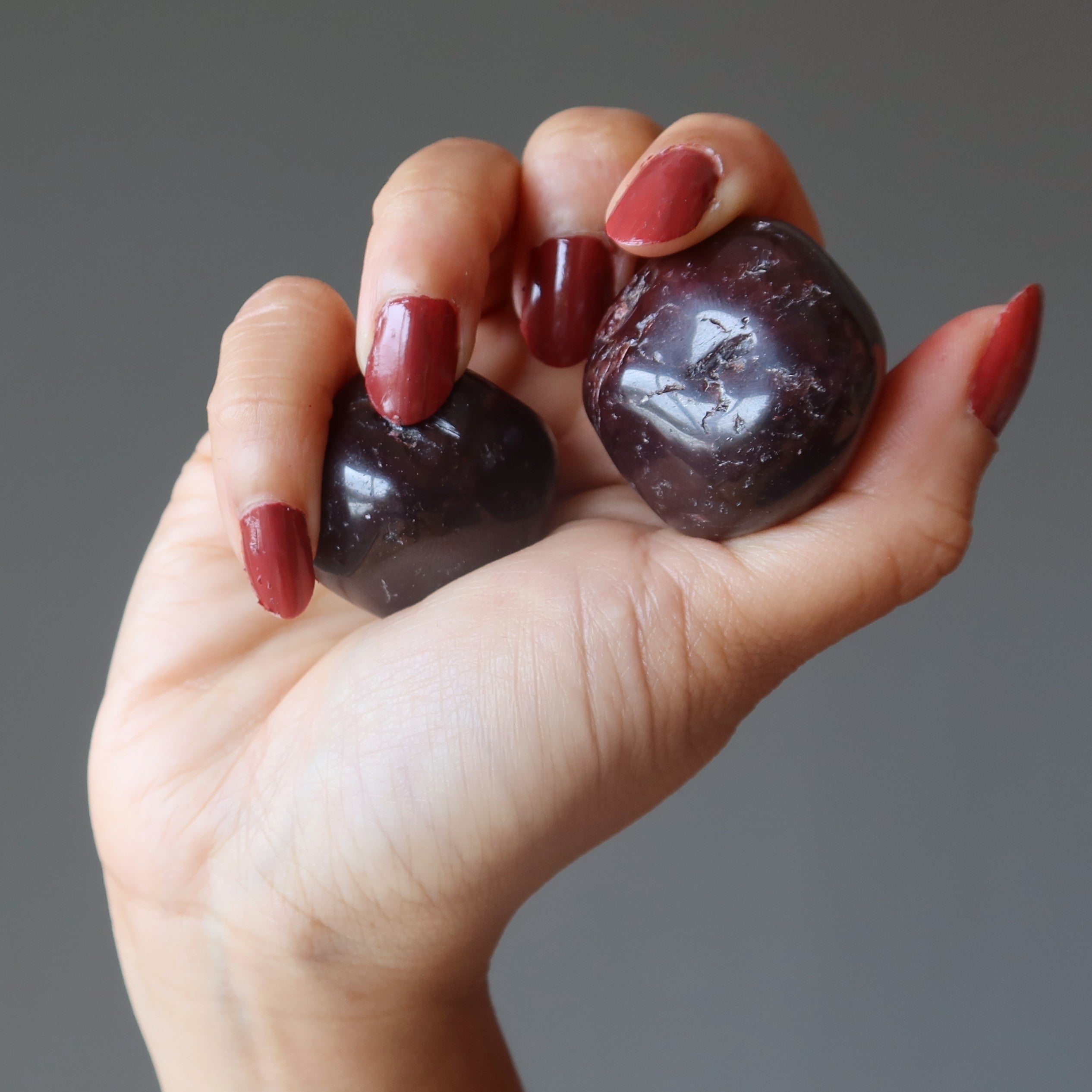 Garnet Tumbled Stone Deep Red Crystal