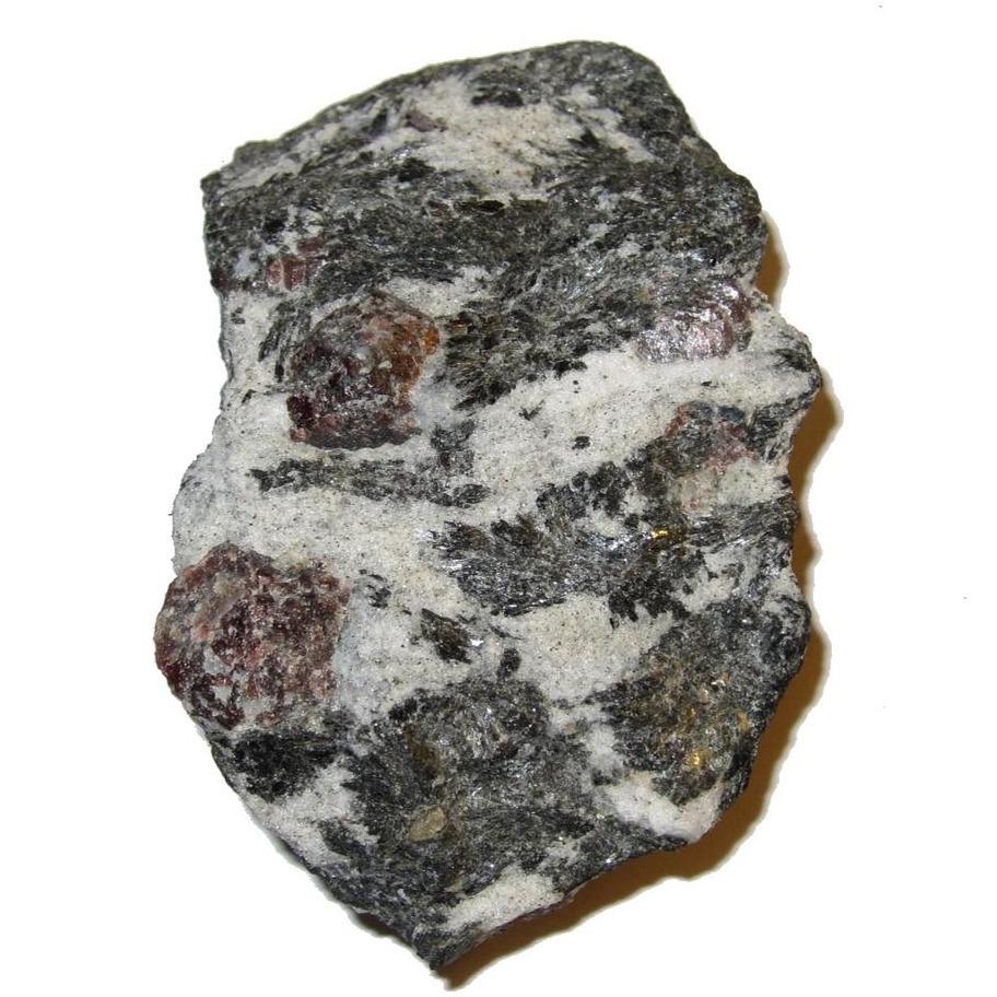 Granat Rot Almandin Schwarz Biotit Cluster Rohstein Holistisch