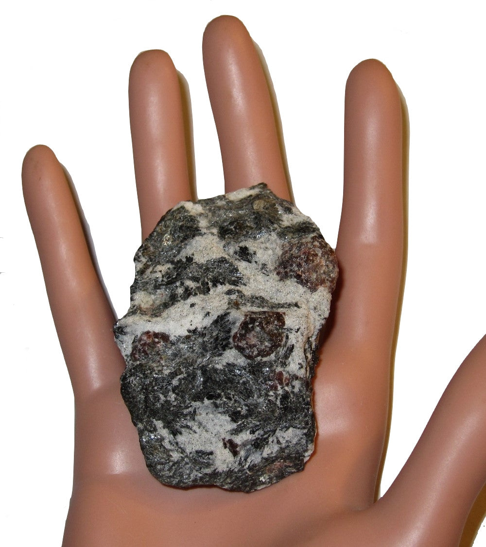 Granat Rot Almandin Schwarz Biotit Cluster Rohstein Holistisch