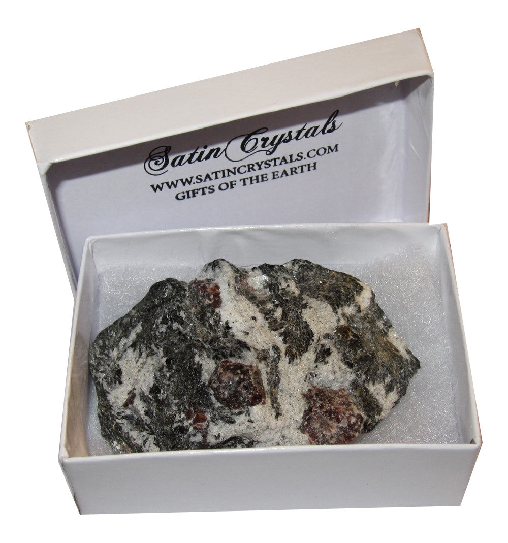 Granat Rot Almandin Schwarz Biotit Cluster Rohstein Holistisch