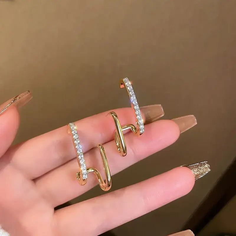 Boucles d'oreilles clous géométriques en moissanite en argent sterling 925 avec fermoir poussoir, cadeau pour femme