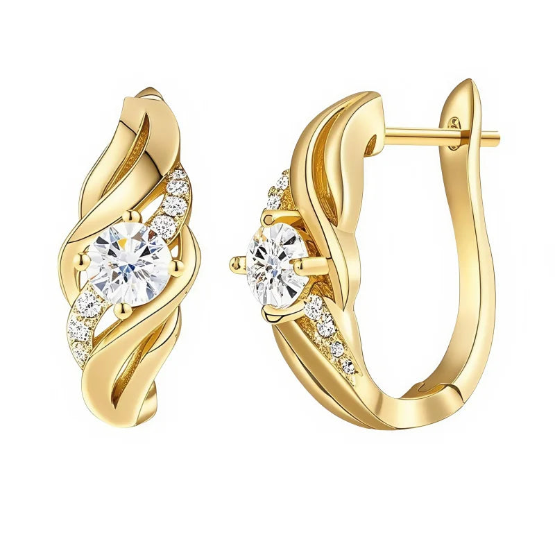 Clous d'oreilles en argent sterling 925 et moissanite 0,5 carat pour couples femmes hommes