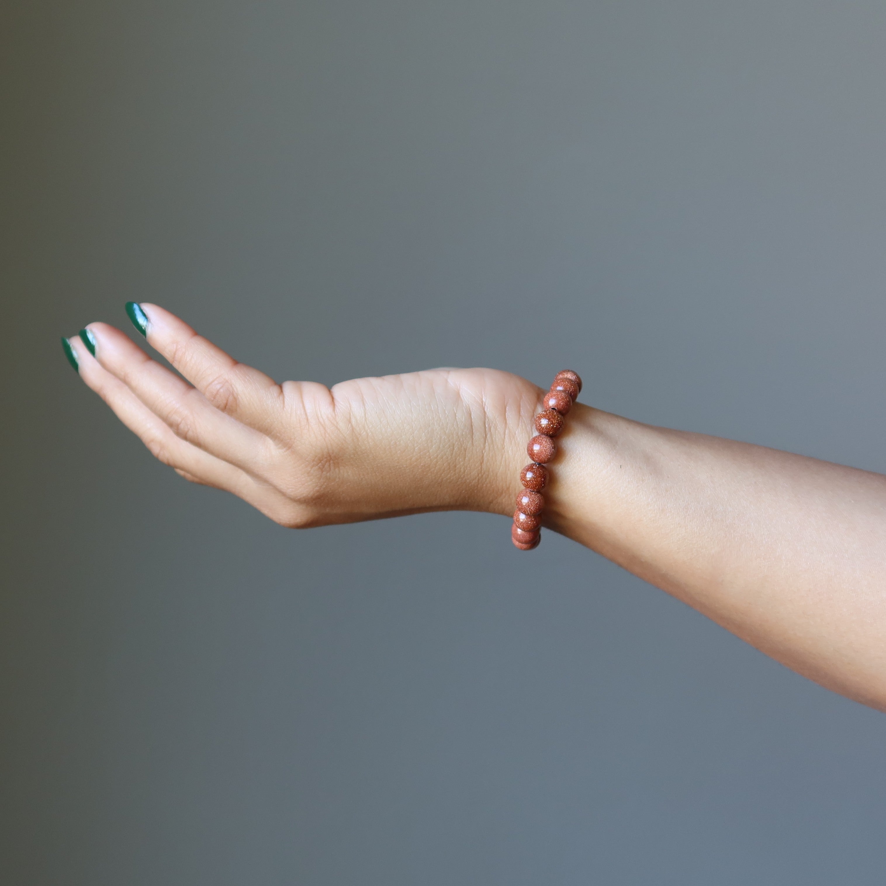 Ensemble de bracelets en Goldstone : Alchimie de cuivre pailleté rouge et bleu