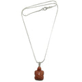 Goldstone Necklace Turtle Animal Stone Silver