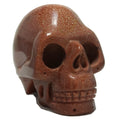 Goldstone-Totenkopf Glitzernd Auf Biegen und Brechen Kristall-Schnitzerei