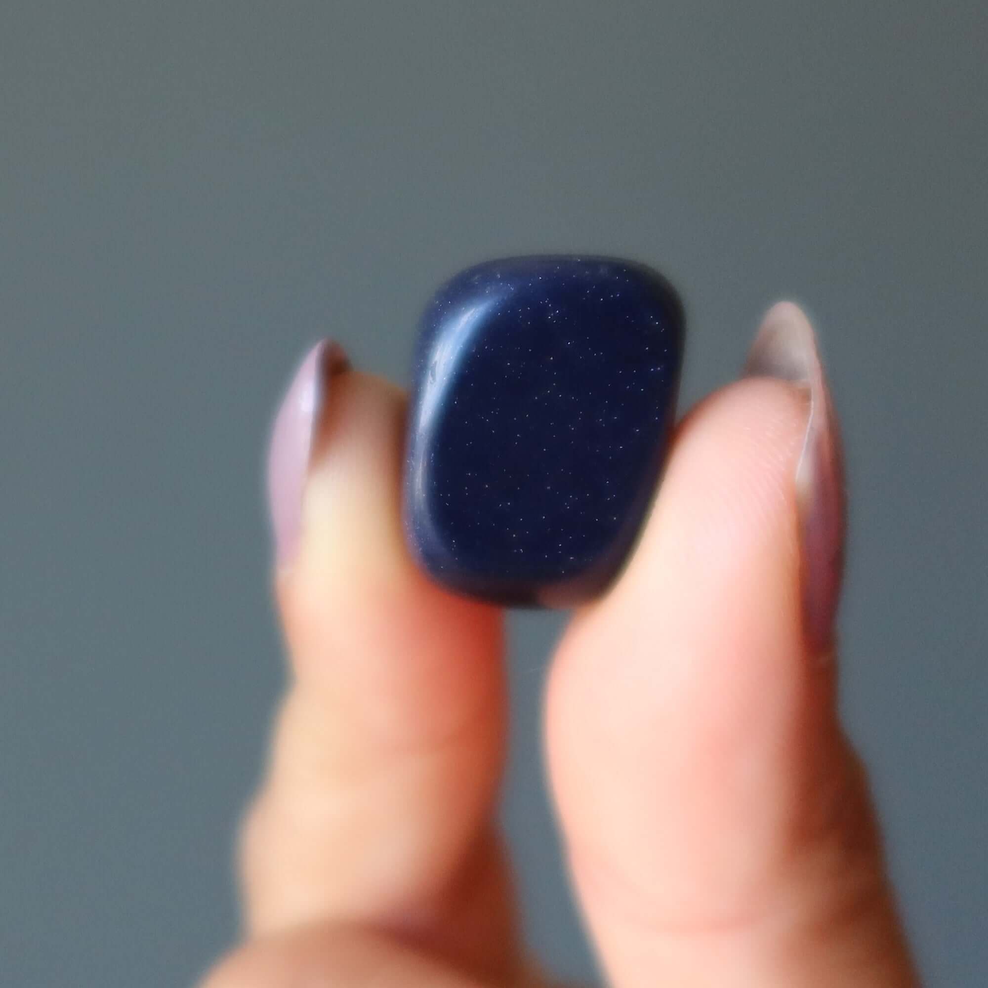 Pierre Roulée Goldstone Pailletée Bleue Cuivre Charmant