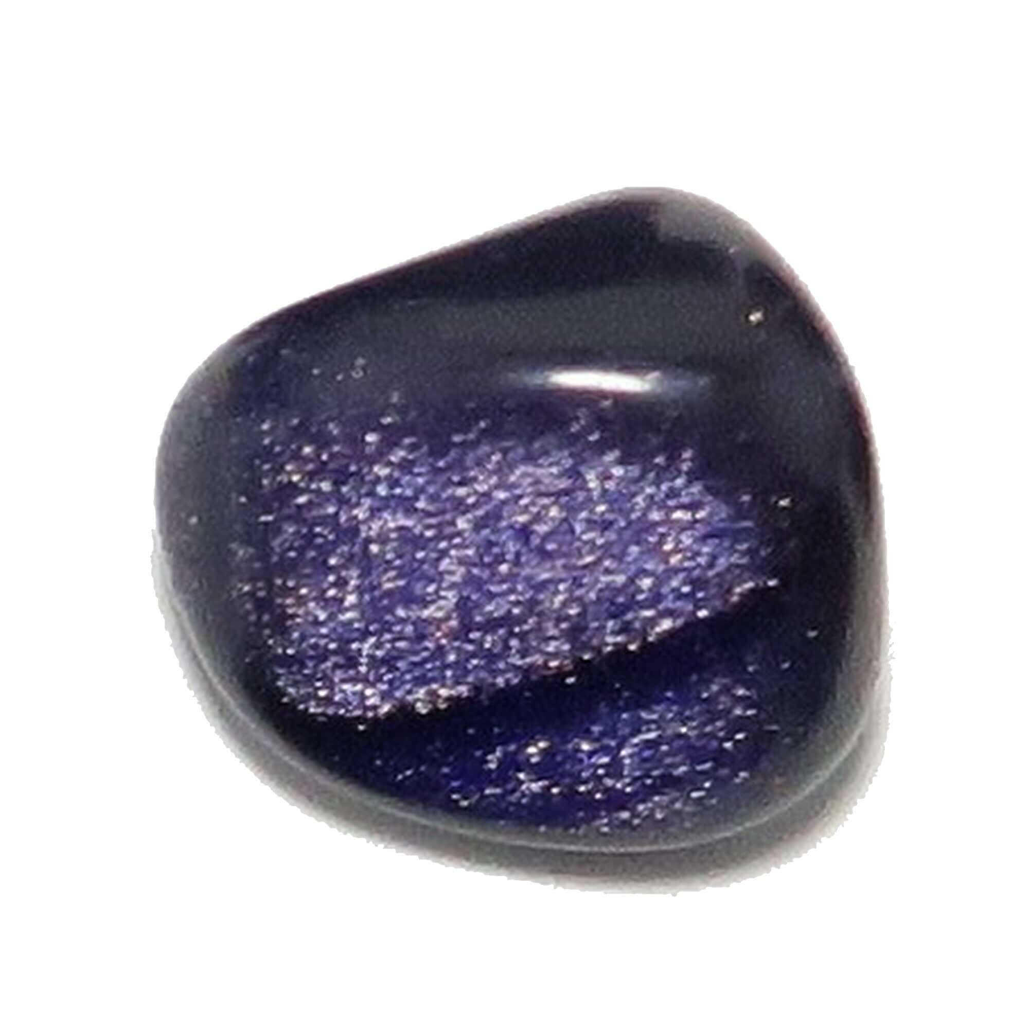 Pierre Roulée Goldstone Pailletée Bleue Cuivre Charmant