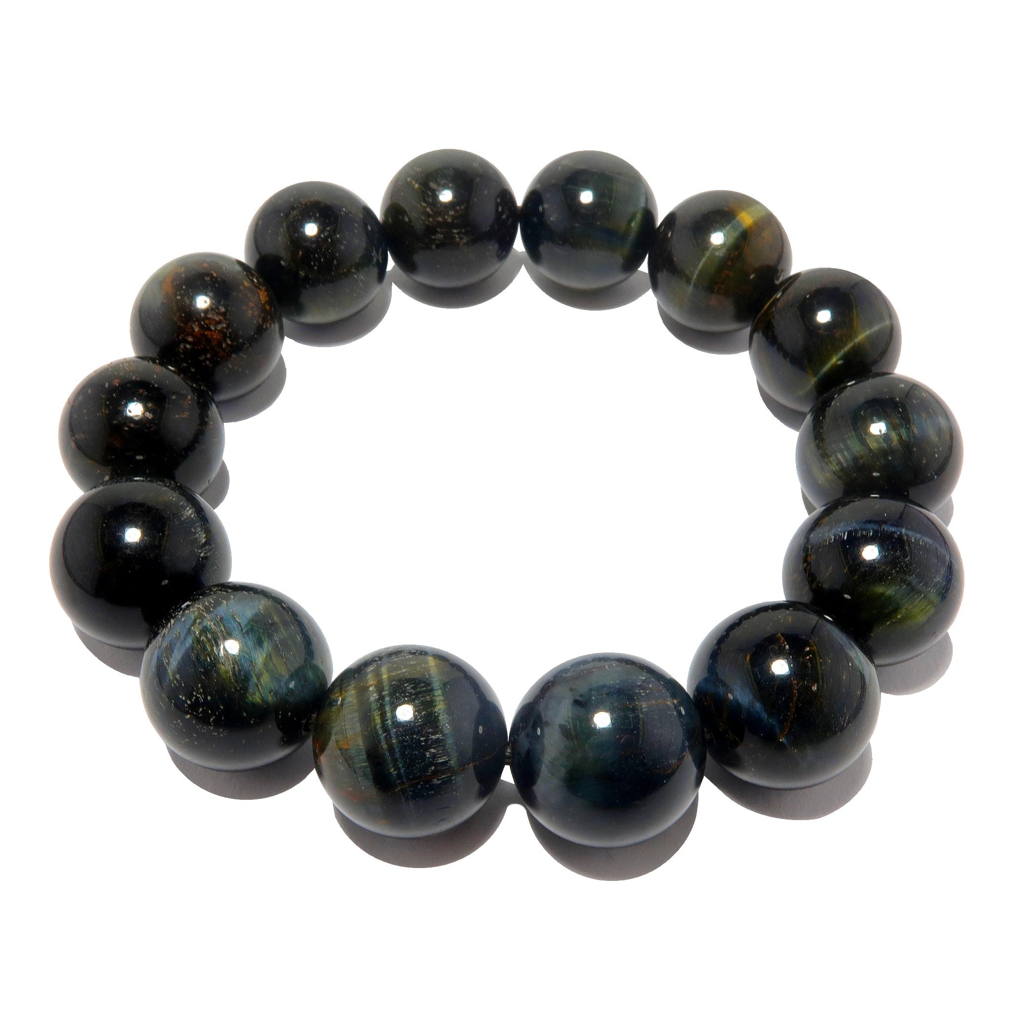 Hawks Eye Armband Blauer Tigerglanz Scharfgeist-Stein