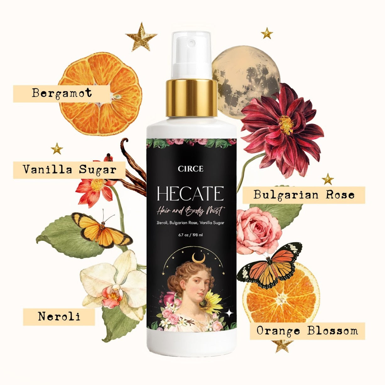 Brume Corps & Cheveux Hecate – Néroli, Rose Bulgare & Sucre Vanillé | 198 ml