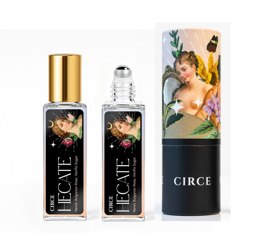 Huile de parfum Hécate Déesse – Néroli, Rose & Vanille Roller | 10ml