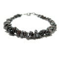 Hematite Bracelet Natural Crystal Chip Charming Silver Clasp