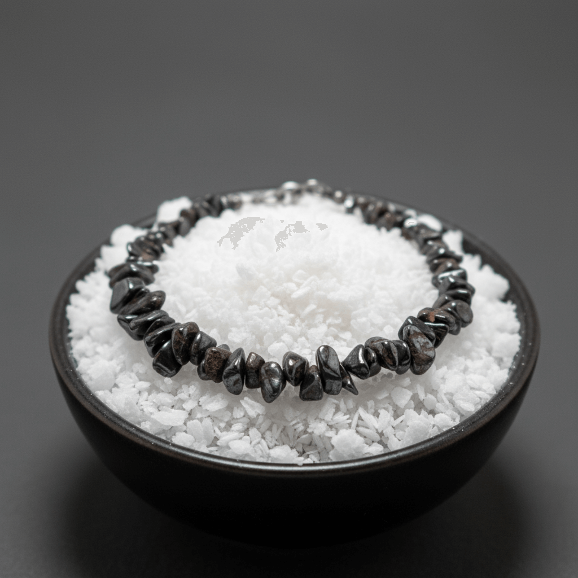 Hematite Bracelet Natural Crystal Chip Charming Silver Clasp