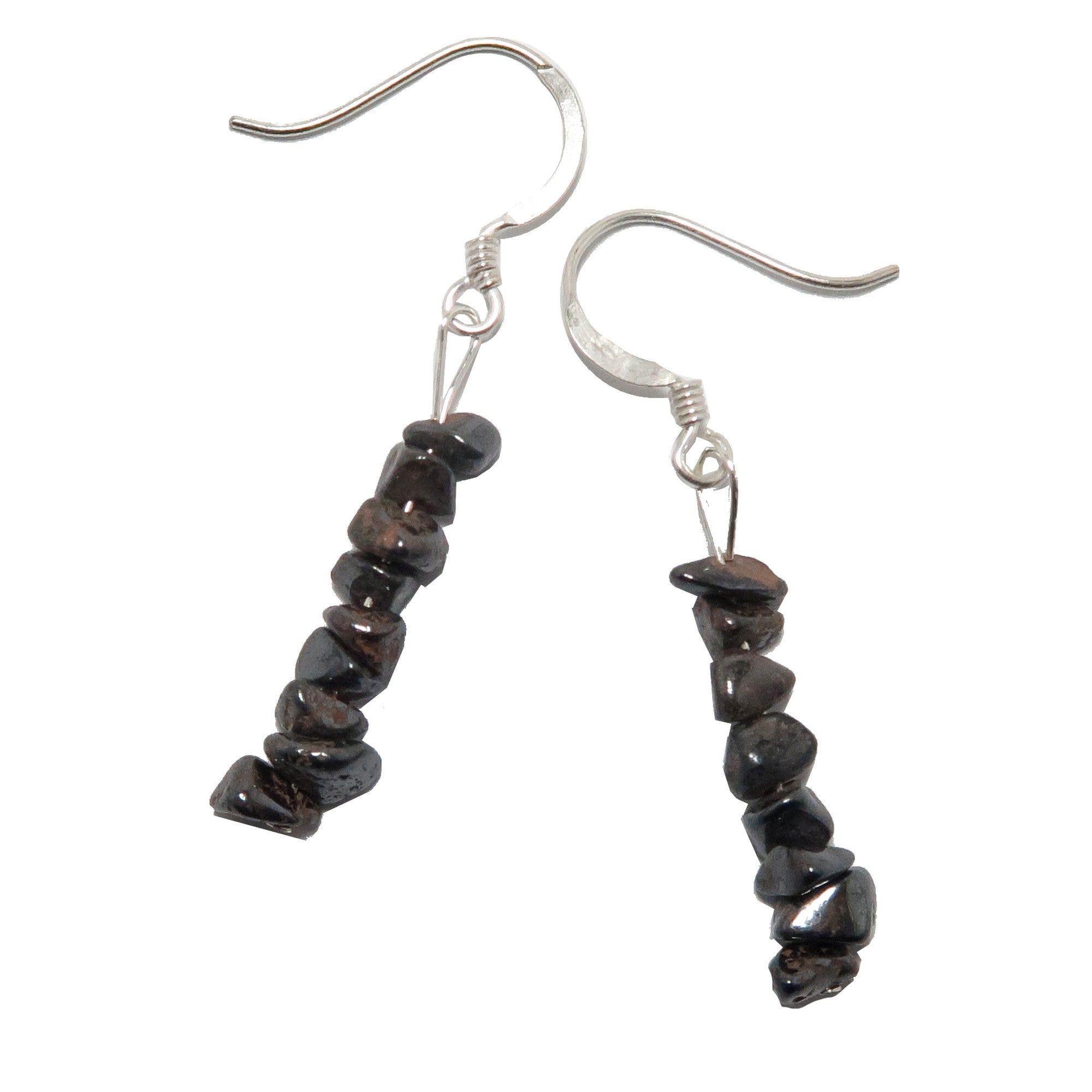 Hematite Earrings Positive Energy Dangle Stones