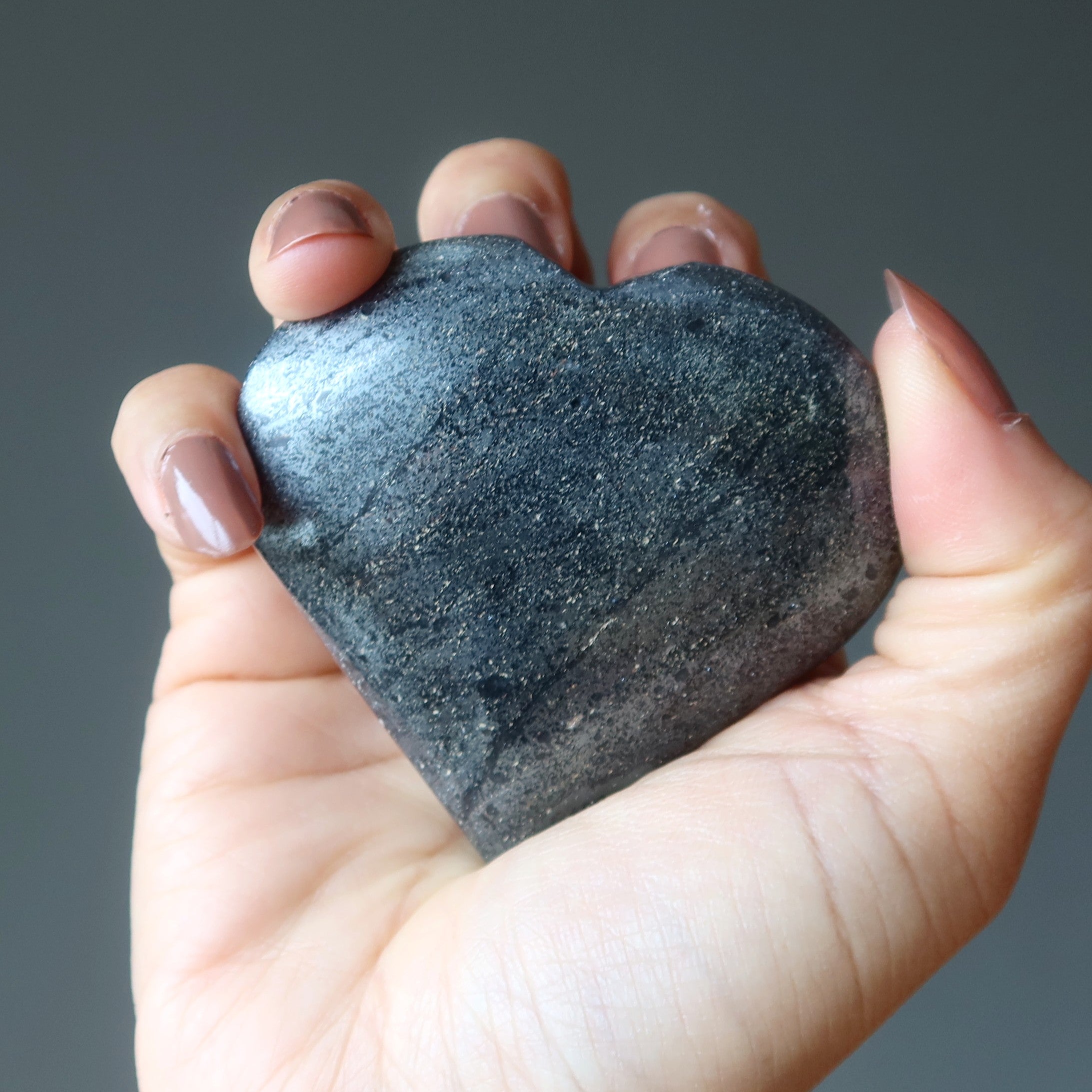 Hematite Heart Strong Relationship Crystal