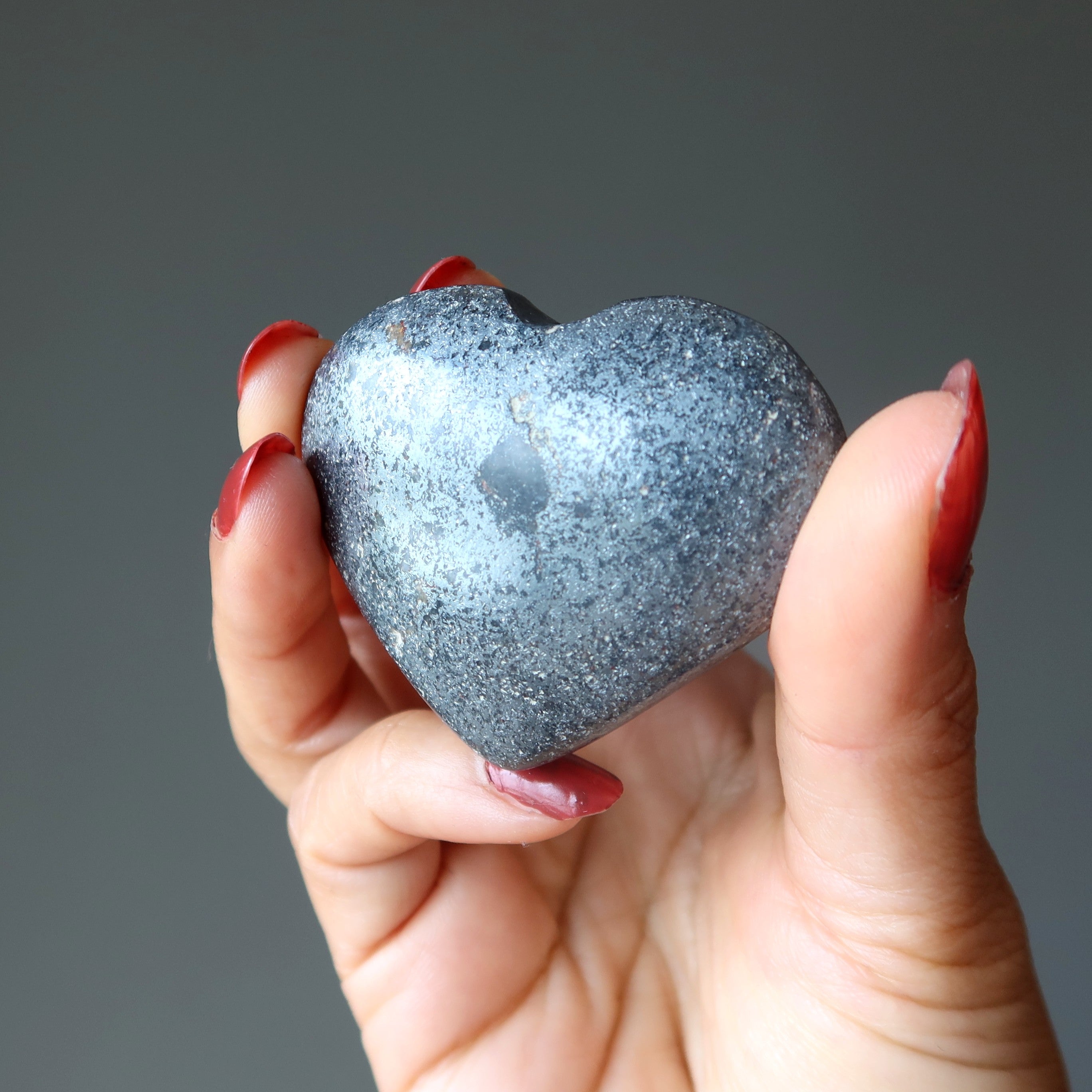 Hematite Heart Strong Relationship Crystal