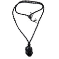 Collier en hématite, pierre de protection, macramé