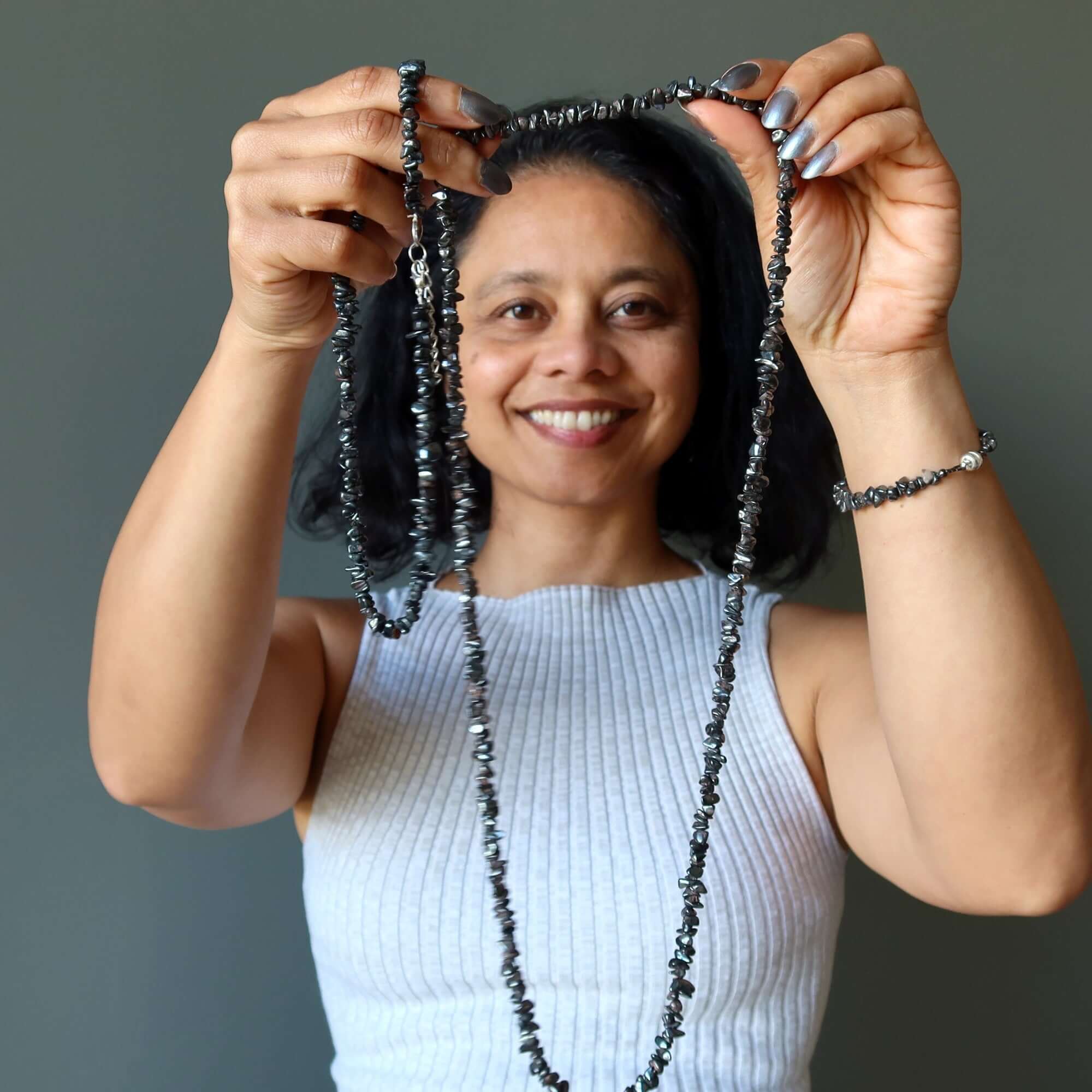 Hematite Necklace Protective Armor Crystals