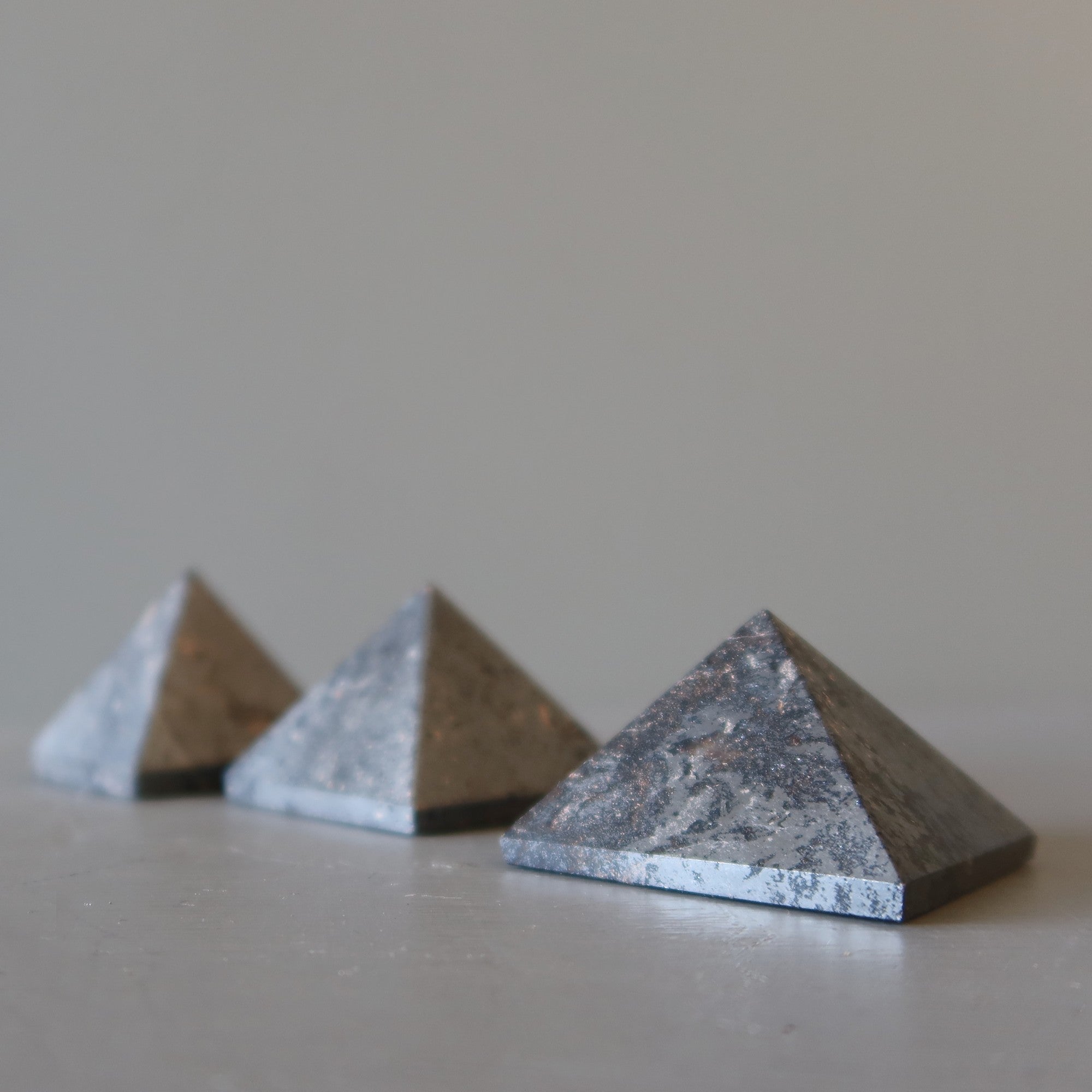 Hematite Pyramid Earth Silver Spirit Stone